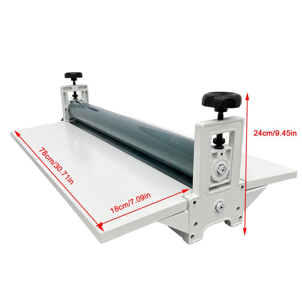 INTBUYING Manual Cold Laminator Machine - 29.5 Inch Width, 0.4In Thickness, Foldable Design with Crank Handle for Office, School, Home & Commercial Use - Perfect for Document Protection, Photo Preservation & Craft Projects