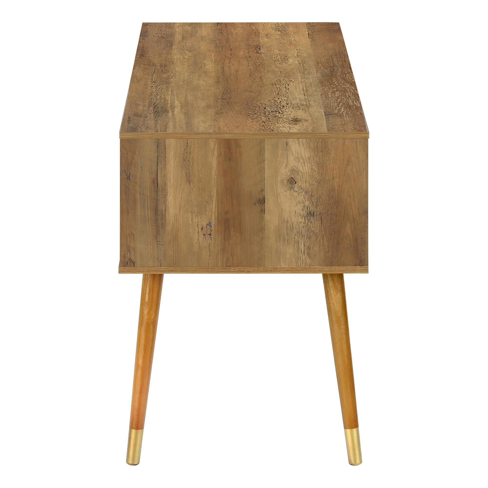 Mid Century Modern 48L Office Storage Cabinet in Walnut - Stylish & Functional Home Office Furniture for Organization & Workspace Decor