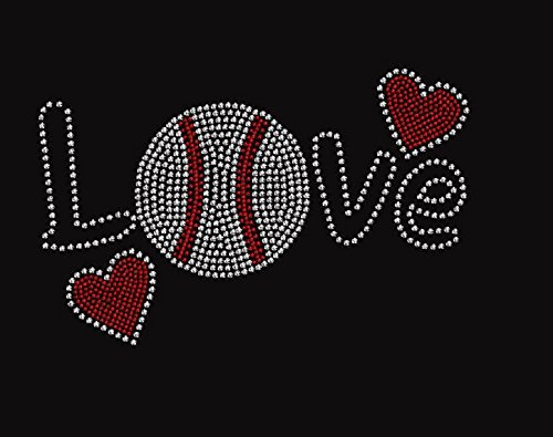 Baseball Rhinestone Iron-On Transfer - DIY Custom T-Shirt & Apparel Decoration for Sports Fans & Team Spirit