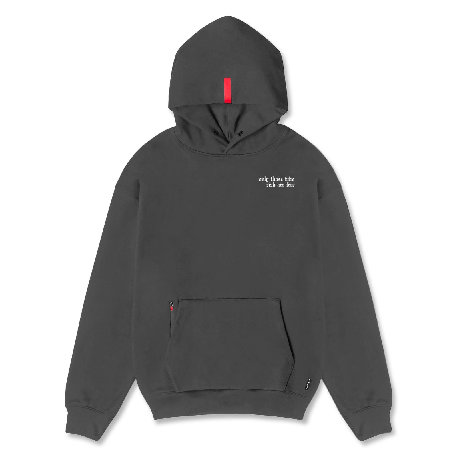 Tech Terry™ Zip Pocket Hoodie - Space Grey/White Brush Wings | ASRV Performance Hoodie for Men | Gym, Running & Outdoor Activities