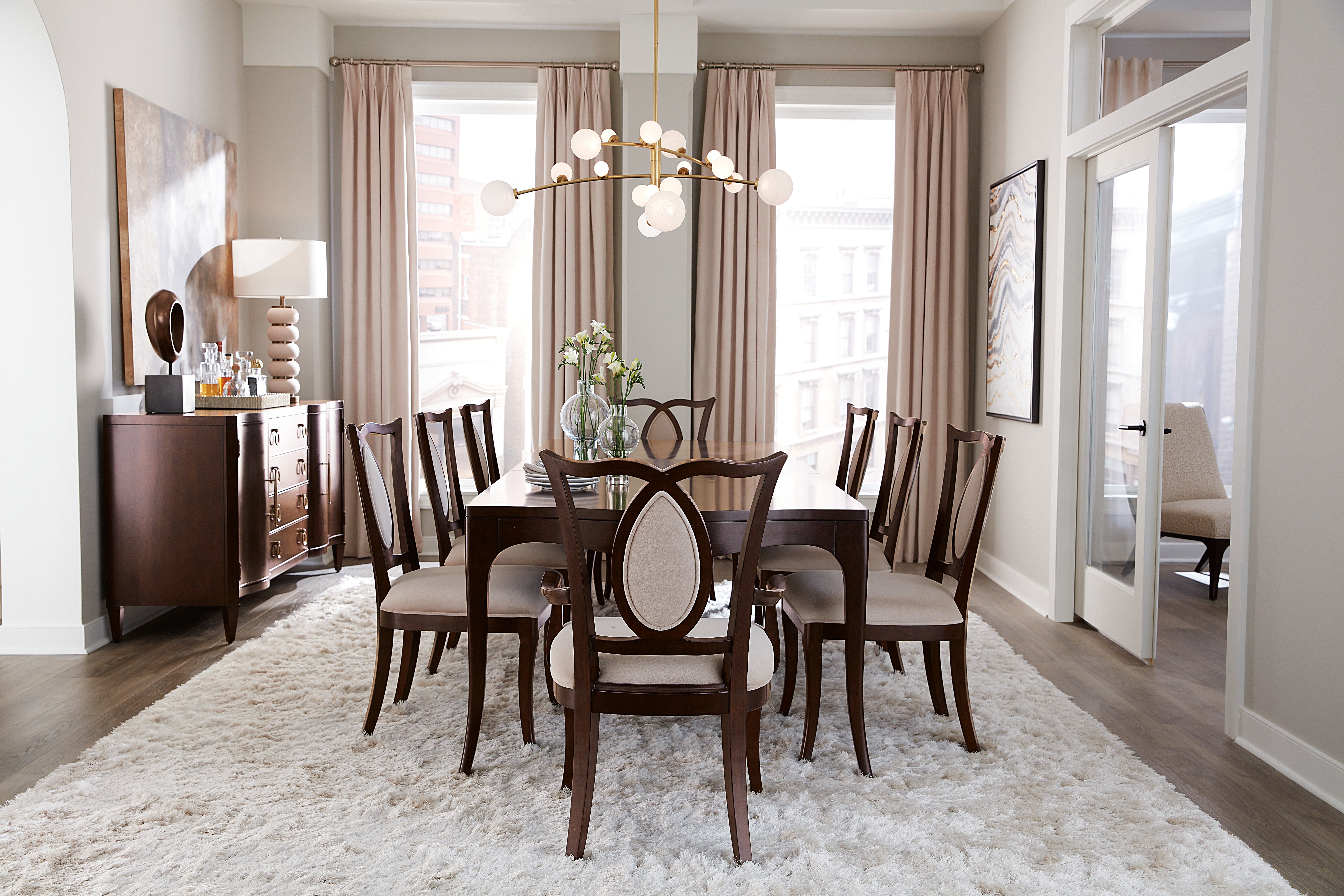 Bella Donna Extendable Rectangle Dining Table with 22 Inch Leaf - Modern Expandable Kitchen Table for Small Space, Dinner Parties & Family Gatherings