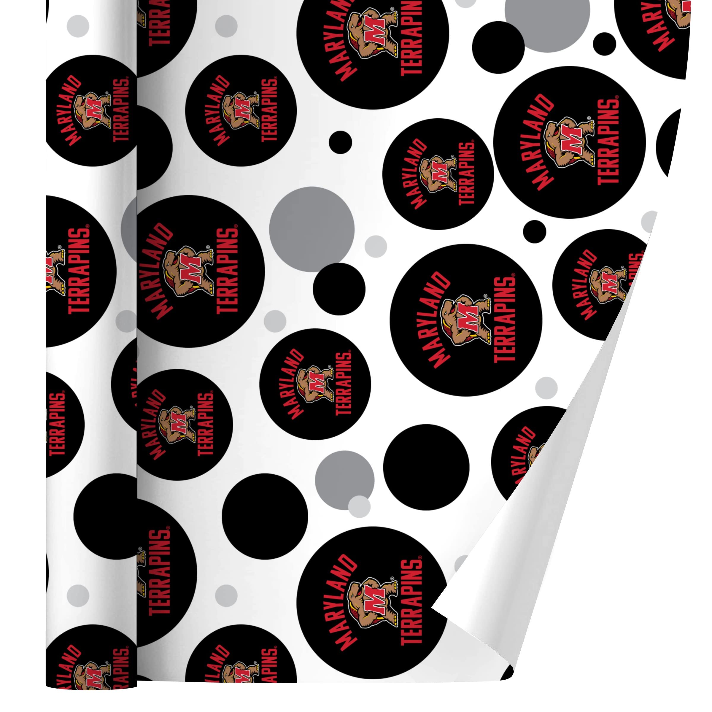Maryland Terrapins Gift Wrap Roll - Premium Wrapping Paper for Birthday, Christmas & Holiday Presents - Perfect for UMD Fans & Alumni Gifts (18