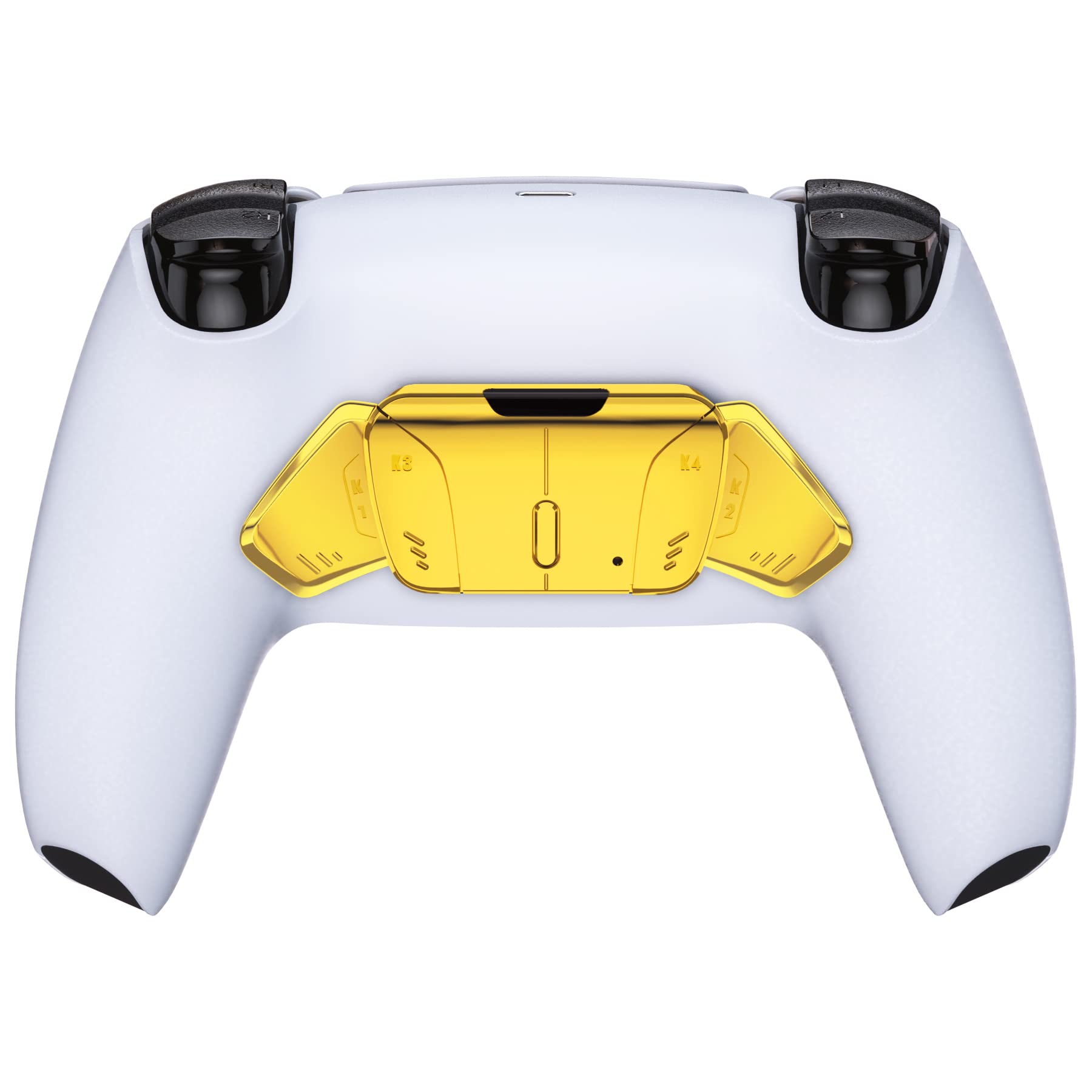 eXtremeRate RISE4 Replacement Back Buttons & Remap Board for PS5 Controller - Chrome Gold | Customizable K1 K2 K3 K4 Back Paddles & PCBA Board (Not Full RISE4 Kit) | Perfect for Competitive Gaming & Enhanced Controller Performance