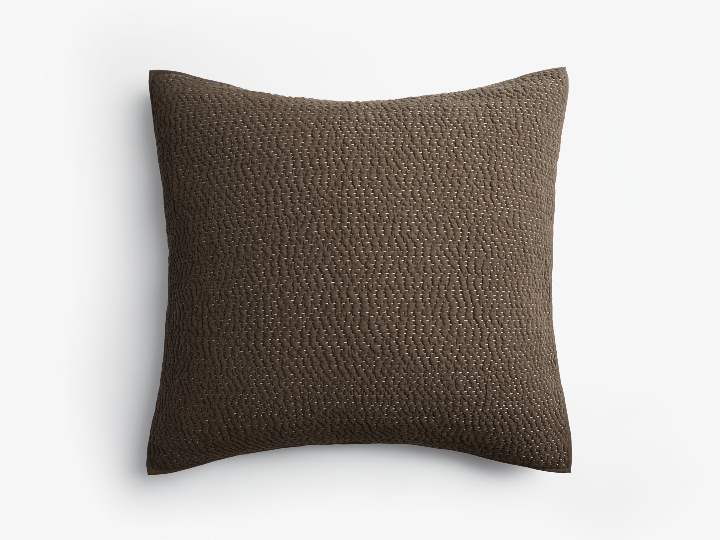 Hand-Stitched Cotton Euro Sham Pillow Cover - Soft & Breathable Bedding for Home Decor (Ash) | Perfect for Master Bedroom, Guest Room, or Luxury Hotel Styling