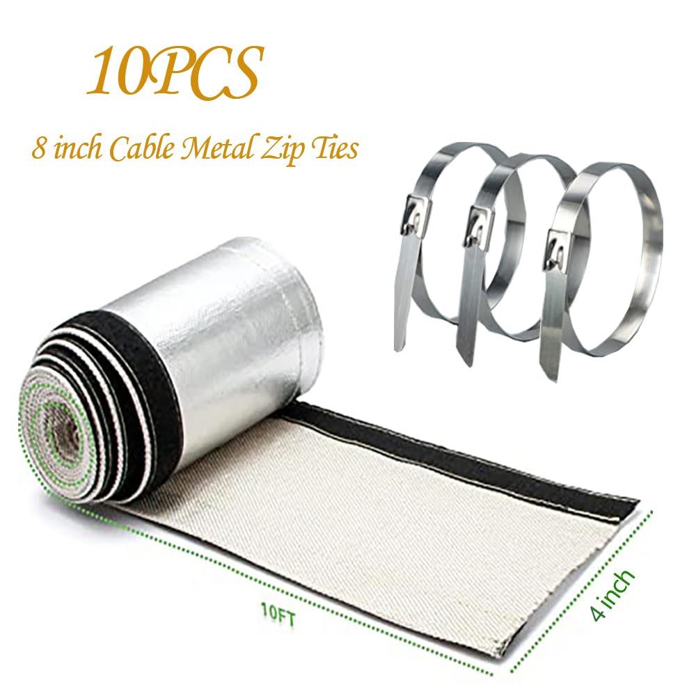 High-Temperature Aluminized Heat Shield Sleeve - 3/4