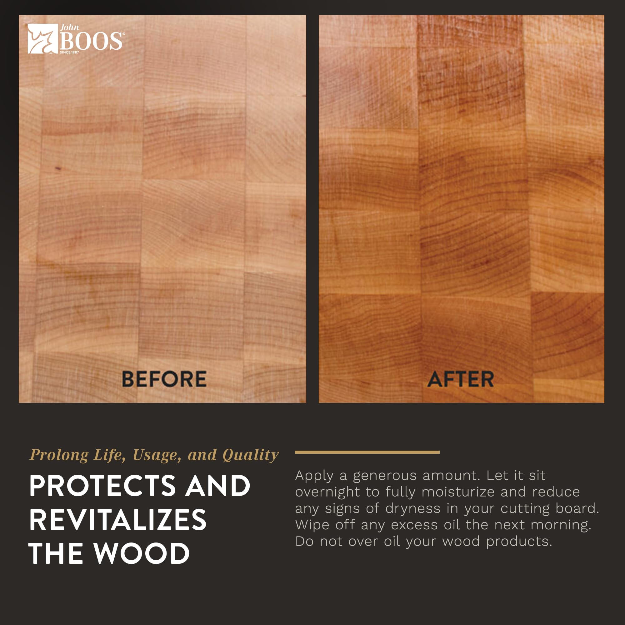 John Boos 128-Ounce Boos Block Mystery Oil - Premium Wood Cutting Board Conditioner & Protector | Food-Safe Wood Treatment for Kitchen Countertops, Butcher Blocks & Wooden Utensils