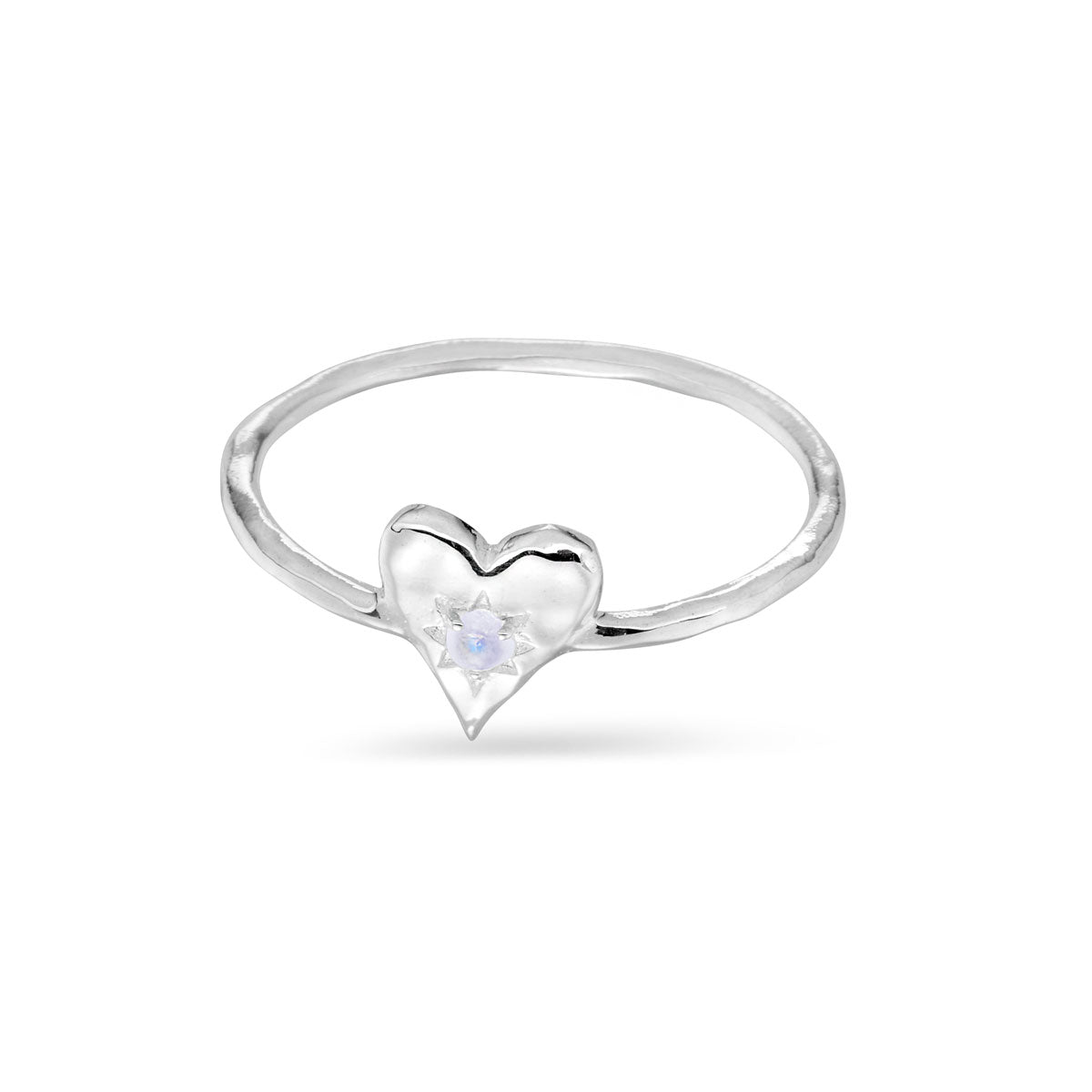 Moonstone Ring for Women - Elegant Love Heart Gemstone Jewelry - Perfect for Valentine's Day, Anniversary & Romantic Gifts