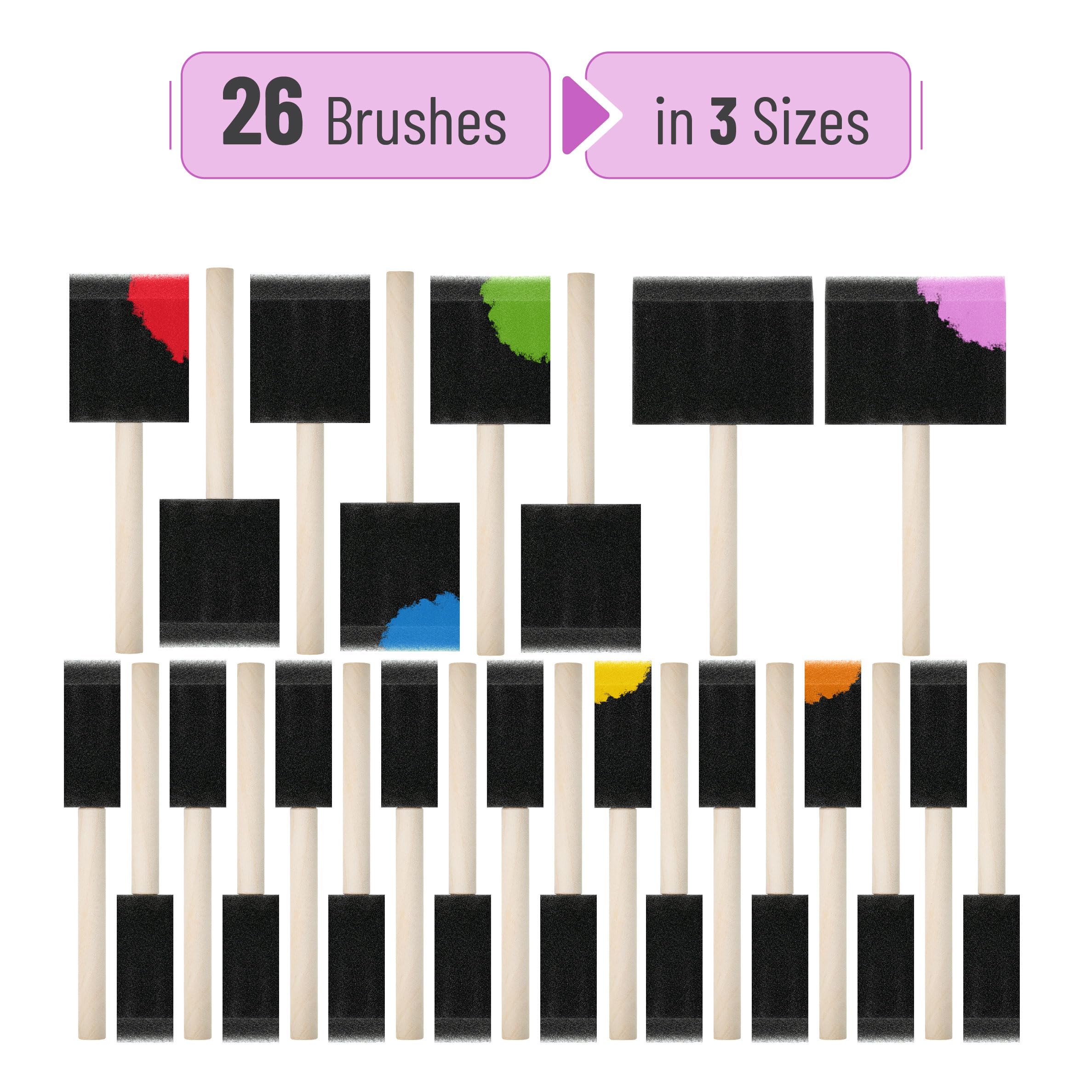 Bates Foam Paint Brushes Set - 1