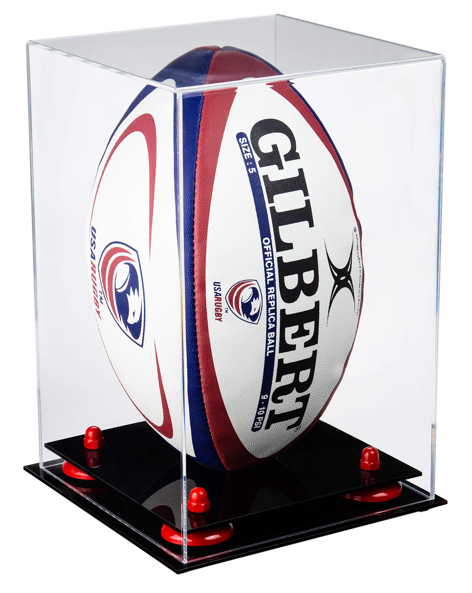 Acrylic Rugby Ball Display Case - Clear Protective Box for Collectibles & Memorabilia - Perfect for Sports Fans, Home Decor, and Trophy Showcase