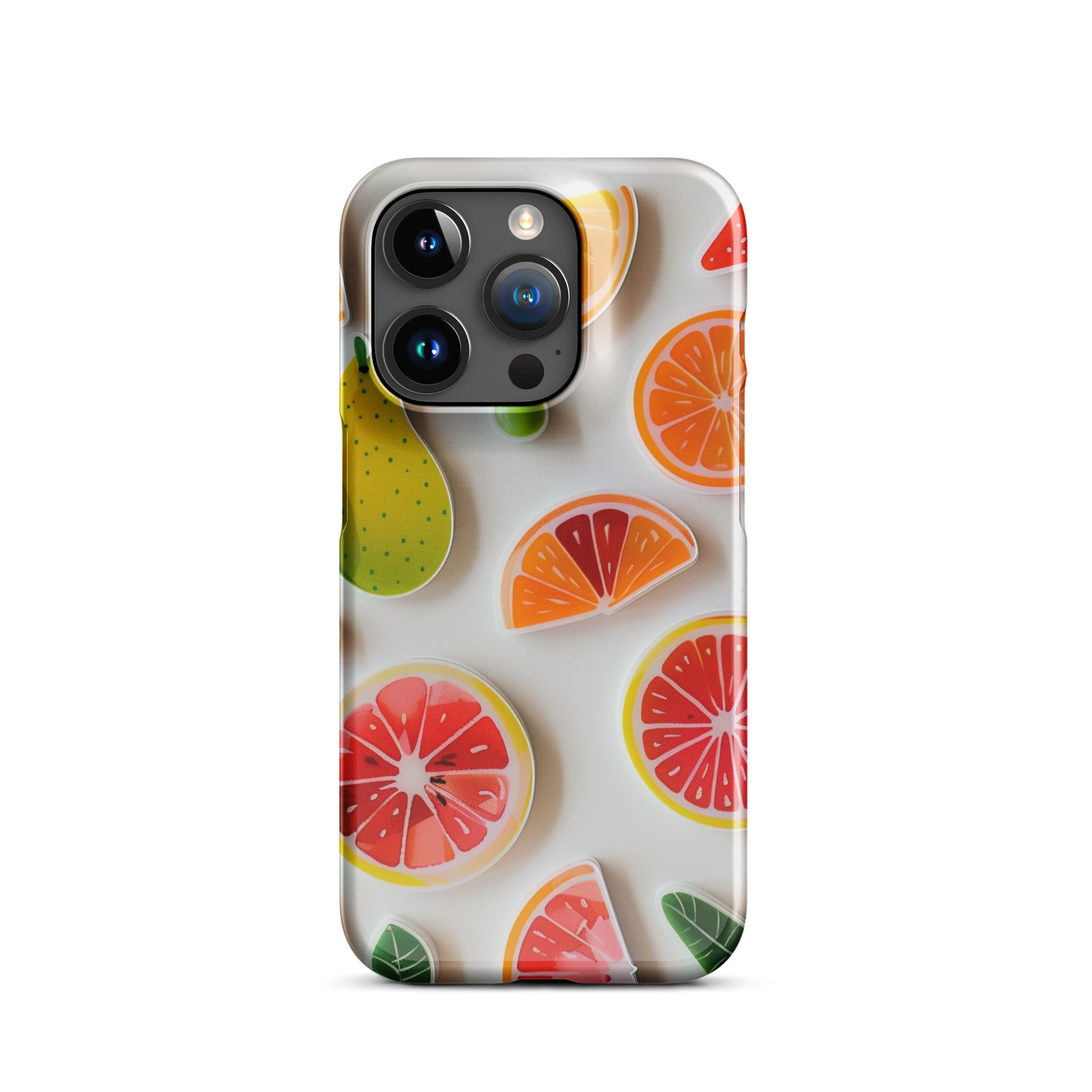 Premium Laser-Cut Fruit Pattern Snap Case for iPhone 14/13/12/11 Pro Max - Stylish Protective Cover for Everyday Use, Travel & Gifting