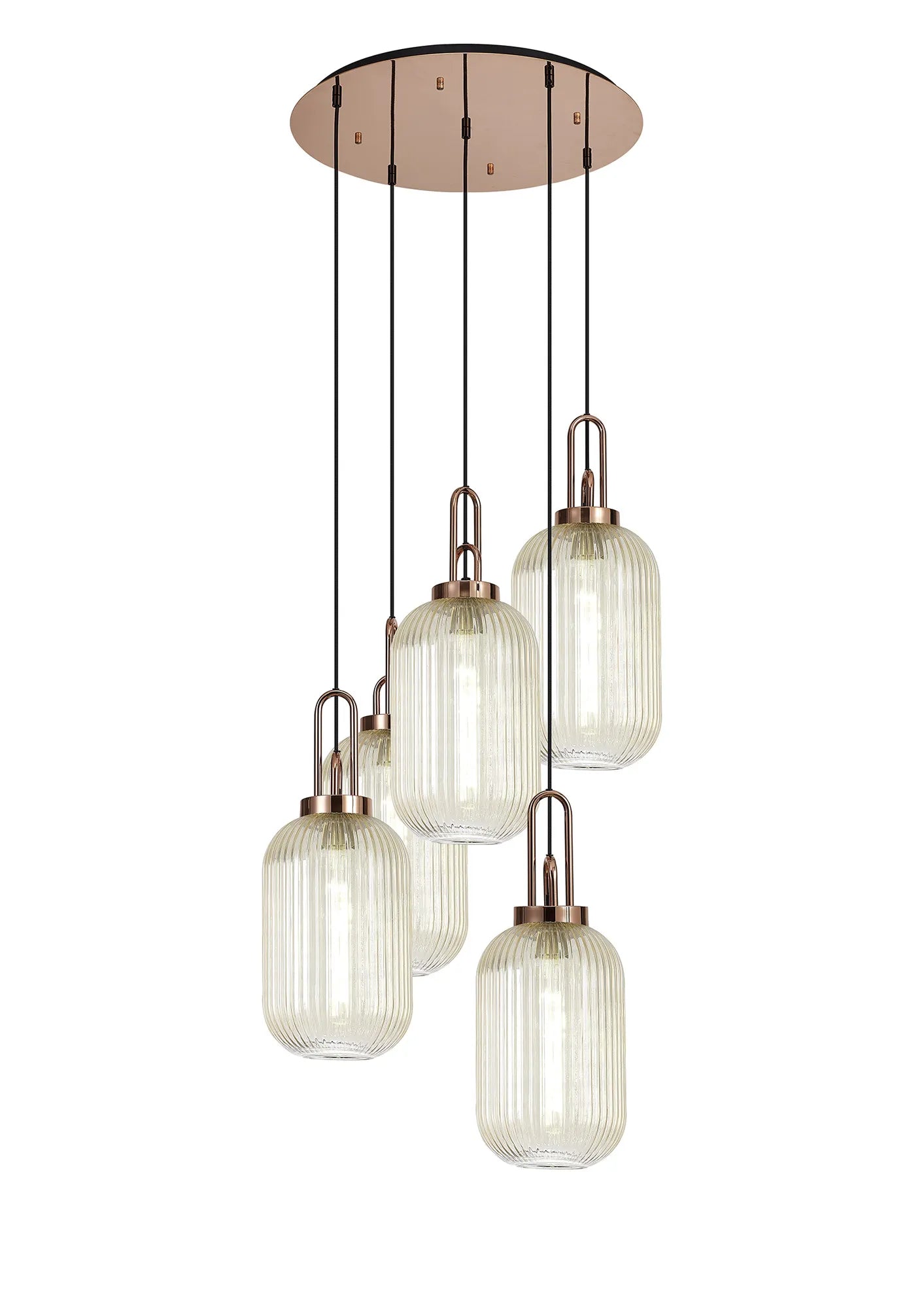 Stylish Cadiz 5-Light Cluster Pendant Light Fixture - Modern Ceiling Lighting for Dining Room, Kitchen & Living Room