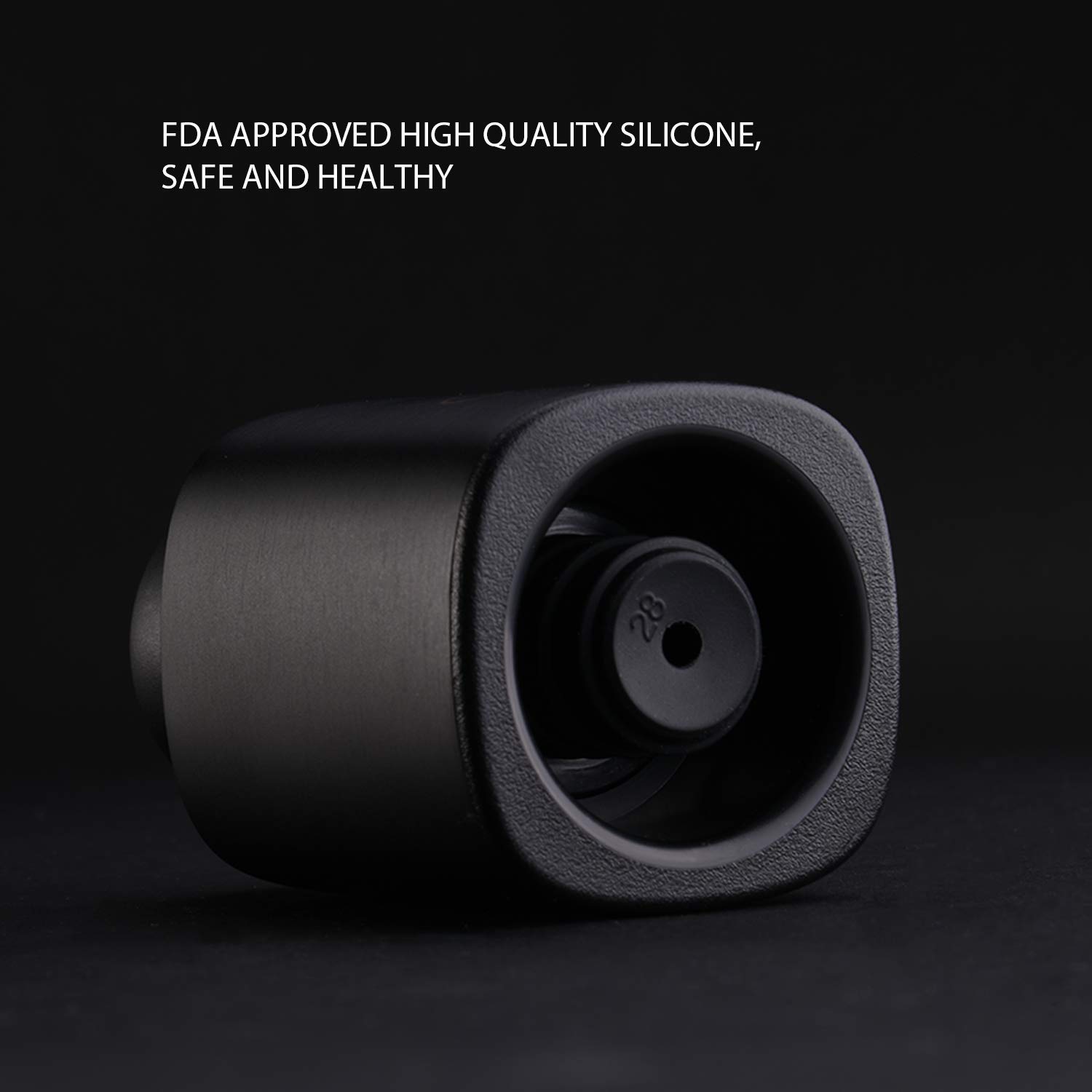 Wine Vacuum Sealer No. 3 | ABS Vacuum Wine Bottle Stoppers for Wine Preservation | Black (7717-W401-032) | Perfect for Red Wine, White Wine & Champagne Storage