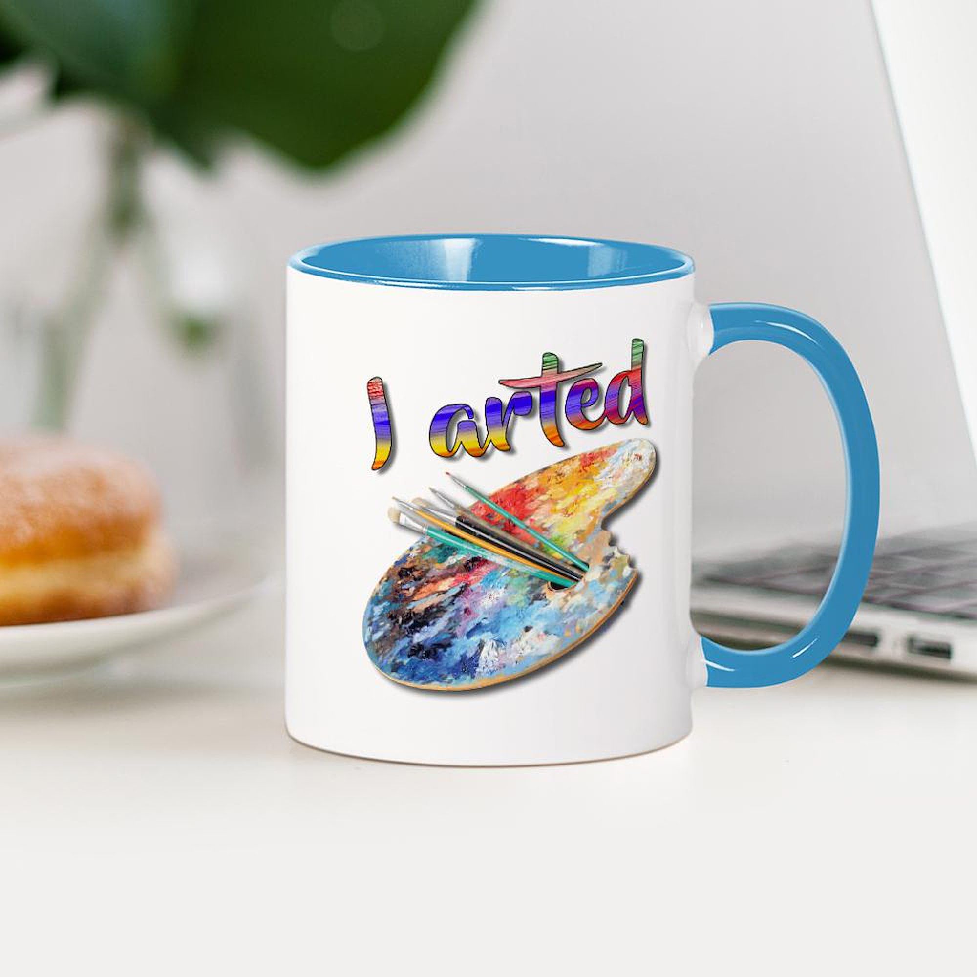 Arted 11 oz (325 ml) Ceramic Coffee Mug - Unique Handcrafted Design for Tea, Coffee & Hot Drinks - Perfect for Home, Office & Gifts