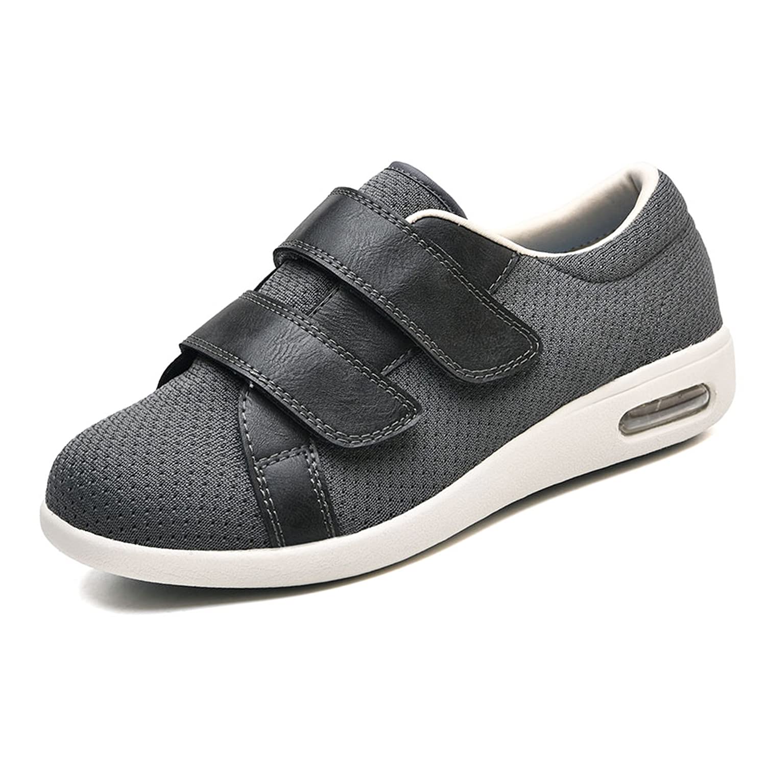 JBTNBX Wide Width Men's Shoes - Adjustable Lightweight Diabetic Walking Shoes for Elderly with Edema Relief - Comfortable Indoor/Outdoor Sneakers for Daily Wear & Senior Activities