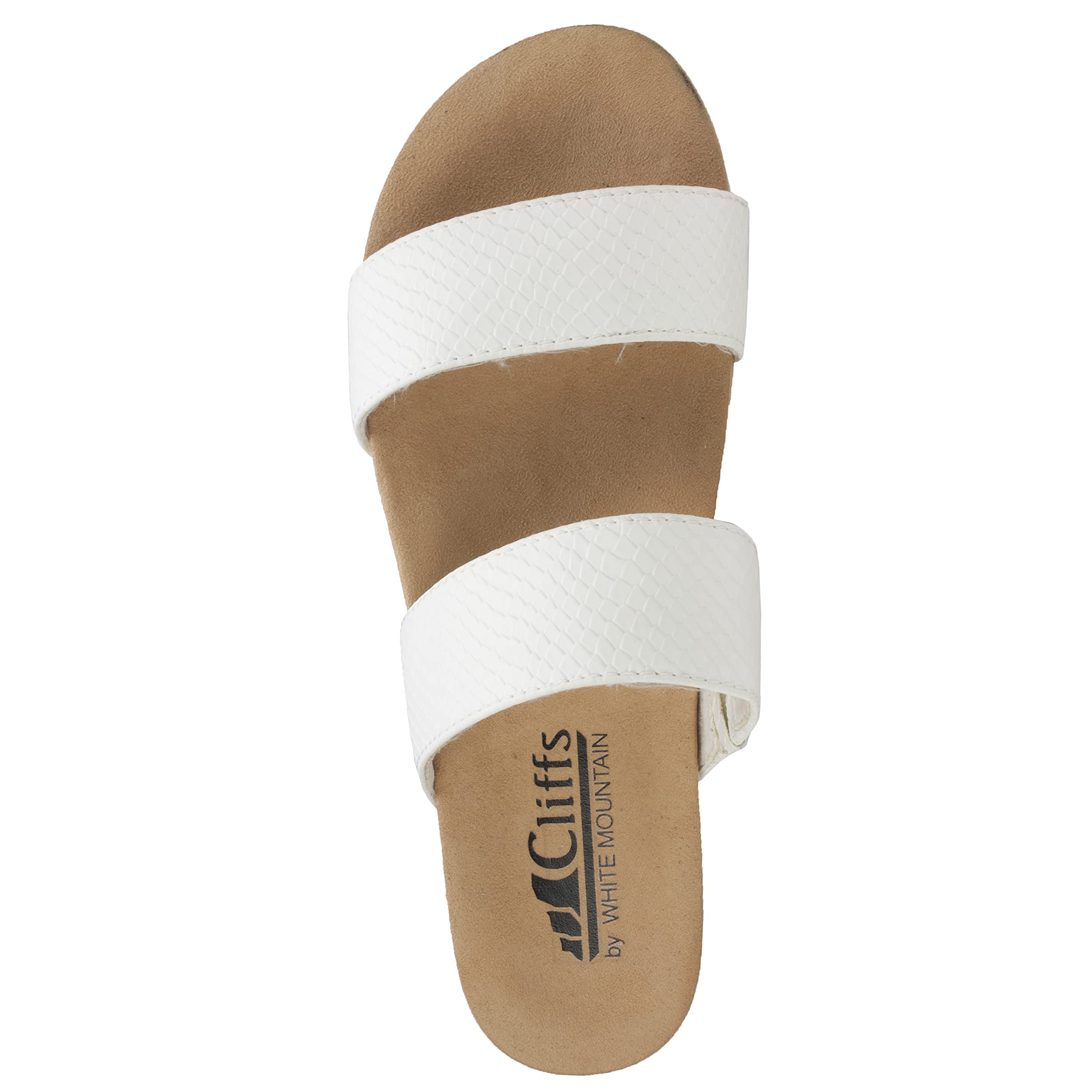 White Mountain Women's Tahlie Slide Sandals - Comfortable Summer Casual Wear