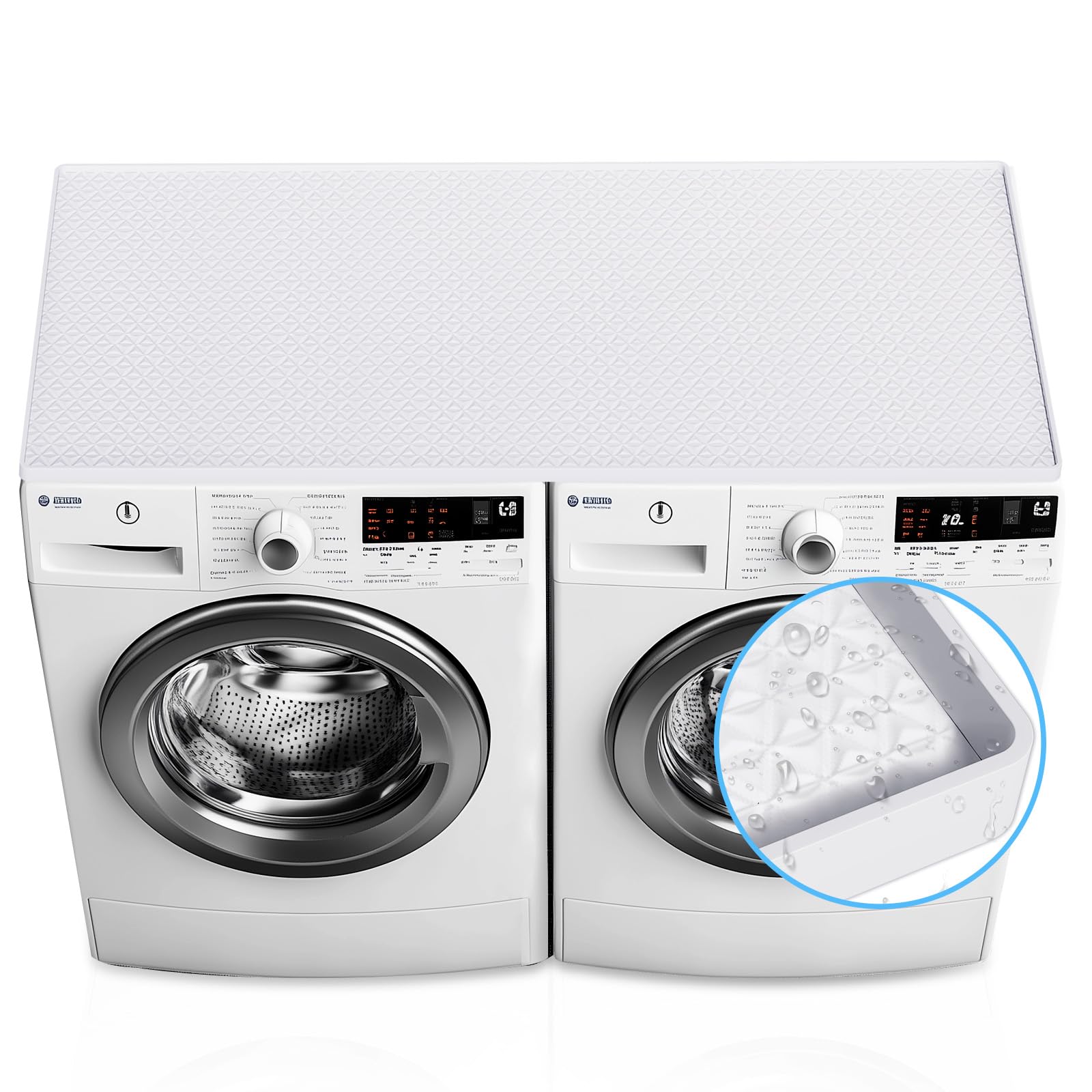 Foldable Silicone Washer Dryer Countertop Protector Mat - 51.2