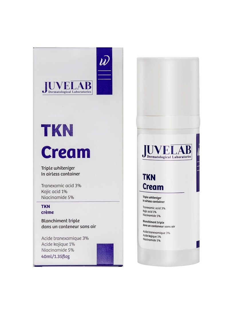 Juvelab TKN Cream - Skin Whitening & Pore Tightening Face Cream, 40ml | Brightening Moisturizer for Dark Spots & Fine Lines | Day & Night Skincare Routine