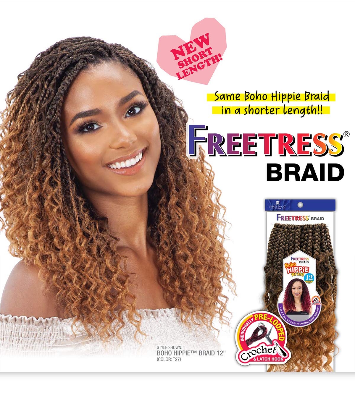 FreeTress Crochet Braids Boho Hippie Braid 12