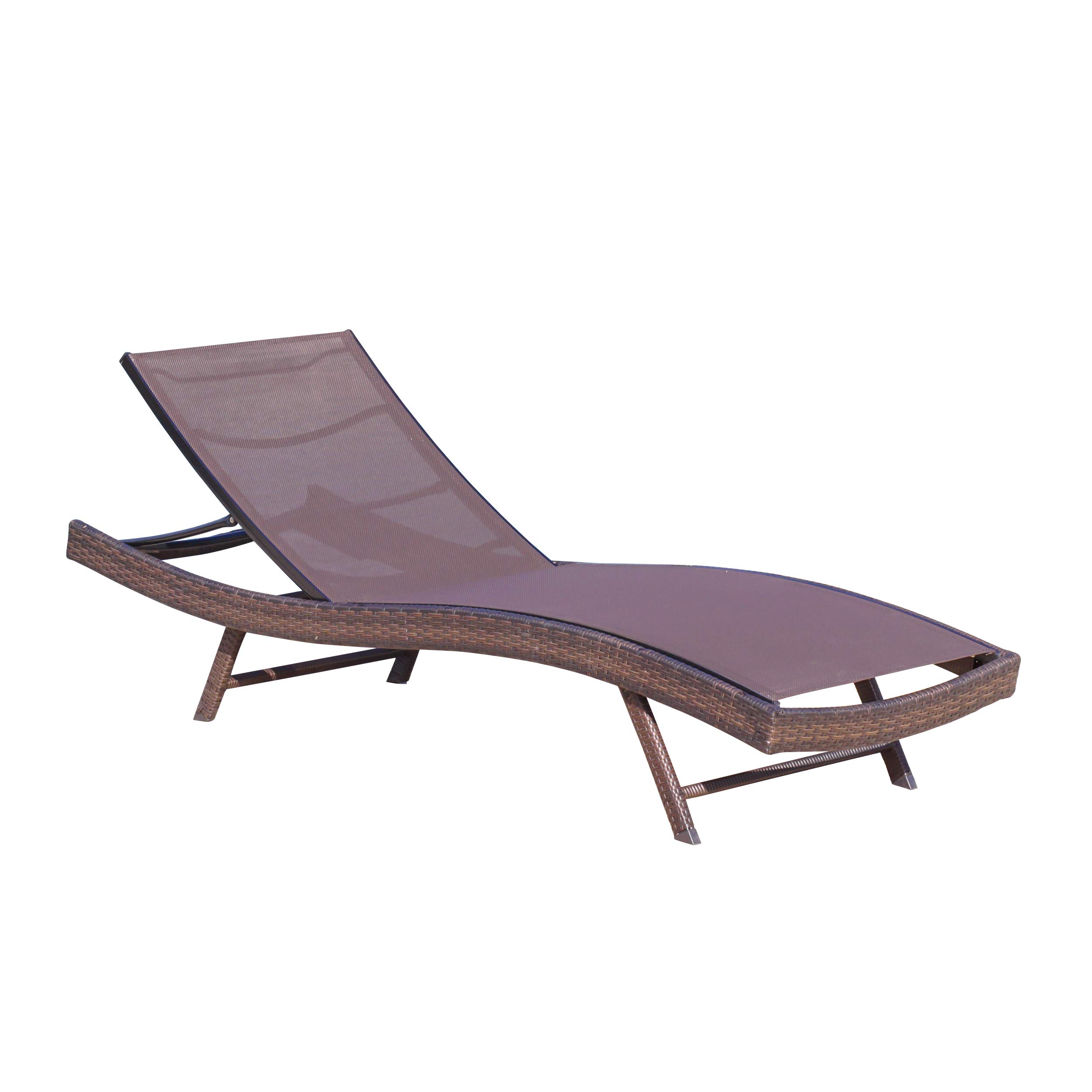 Christopher Knight Home Kauai Textilene Chaise Lounge - Brown Outdoor Patio Furniture for Poolside, Garden & Backyard Relaxation
