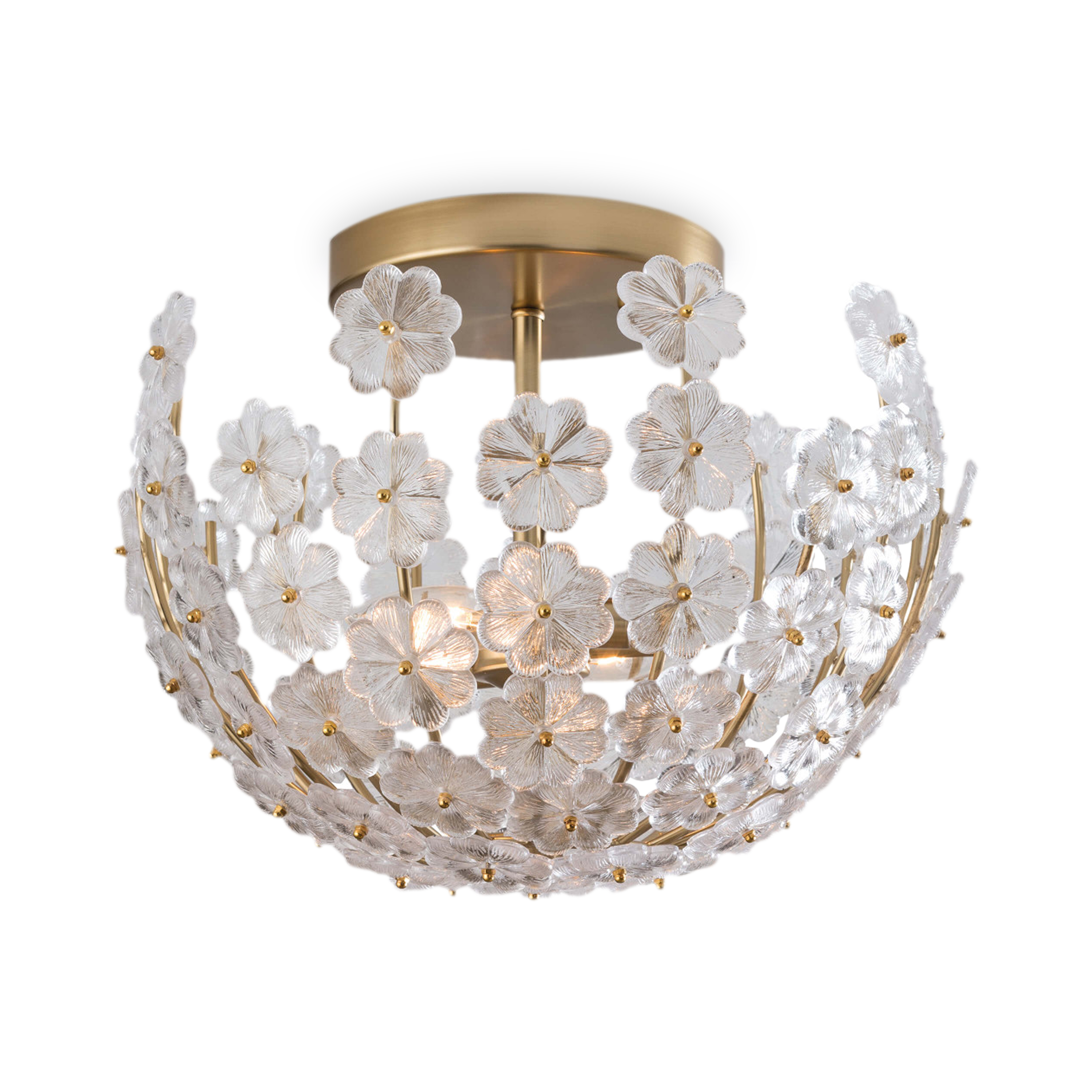 Fleur Flushmount Ceiling Light Fixture - Modern Floral Design for Bedroom, Living Room & Dining Room - Elegant Home Decor Lighting