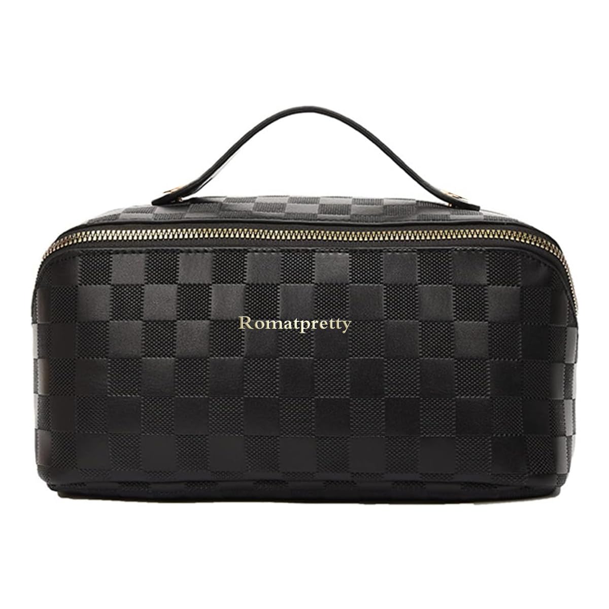 Waterproof Makeup Bag for Women - Large Capacity Travel Cosmetic Organizer with Handle, Perfect for Travel & Daily Use