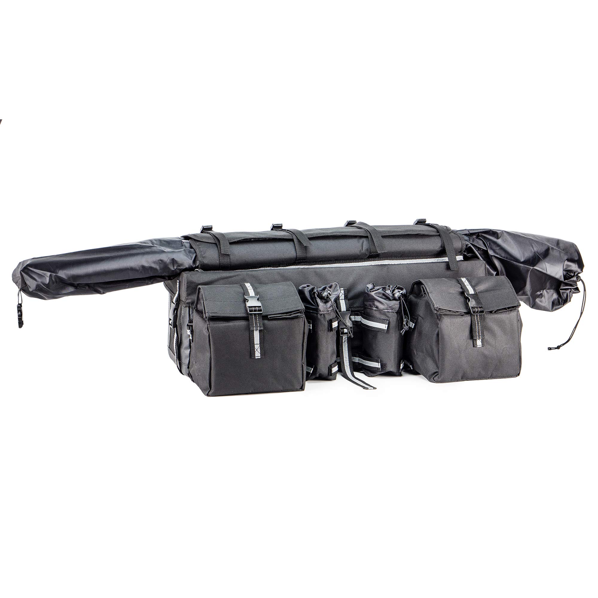 ATVPC Durable Black Weather-Resistant Storage Cargo Set for ATV, Motorcycle & Snowmobile - Perfect for Outdoor Adventures, Camping & Off-Roading