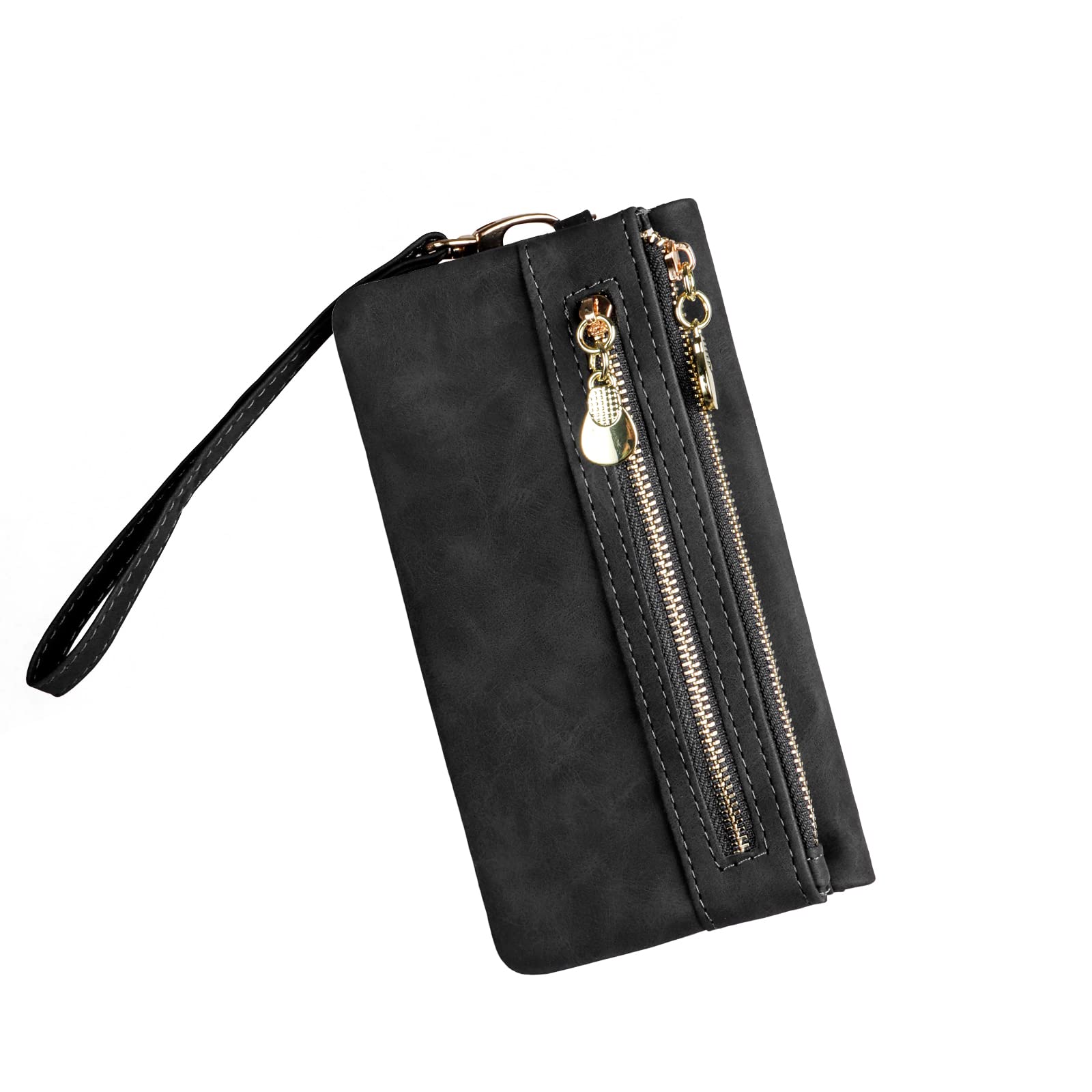 Lollanda Women's Leather Wallet - Soft Ladies Purse with Multiple Card Slots & Wrist Strap - Stylish Clutch Bag for Everyday Use, Travel, and Special Occasions