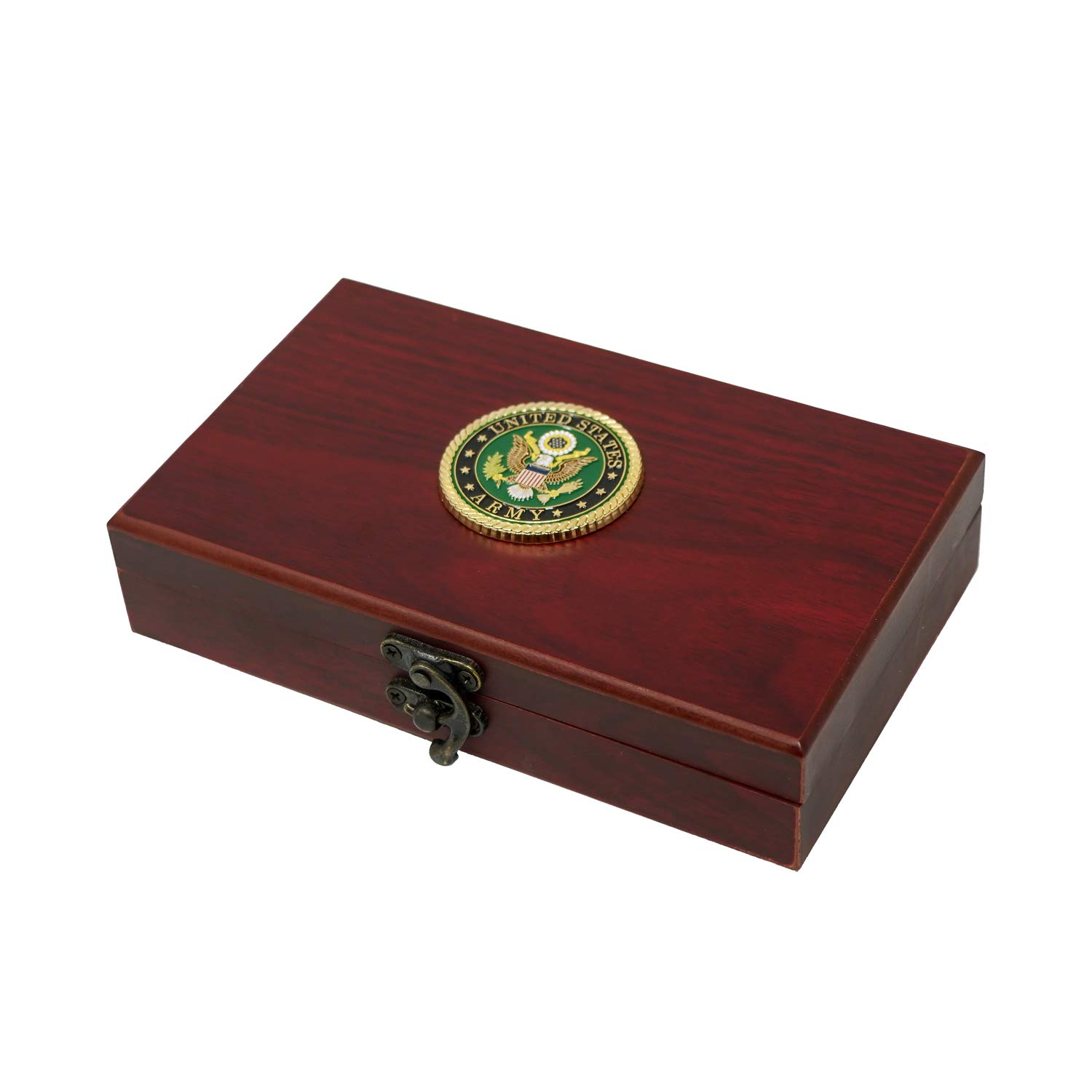 US Army Gift Set - Playing Cards & Dice with Rank Insignia | Premium Military Collectible & Game Night Accessories | Perfect for Veterans, Army Enthusiasts & Patriotic Game Nights | Disabled Veteran Owned Business