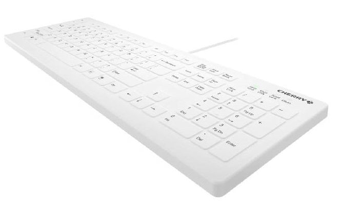 Disinfectable Medical Keyboard with Flat Key Profile - CHERRY (3 Colors) | Hygienic & Durable for Hospitals, Clinics & Healthcare Offices