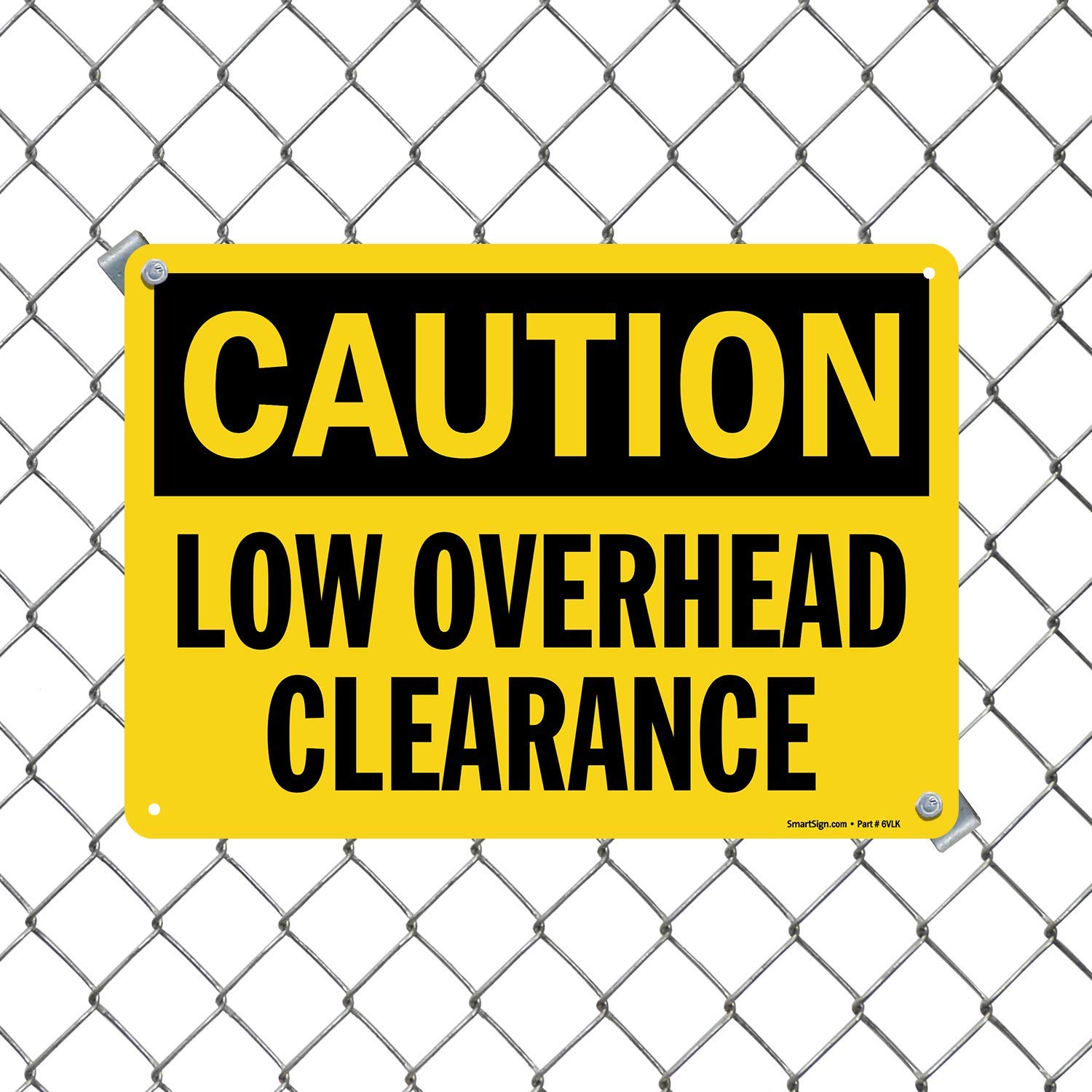 SmartSign U9-1322-NA 10x14 Caution Low Overhead Clearance Sign - 10