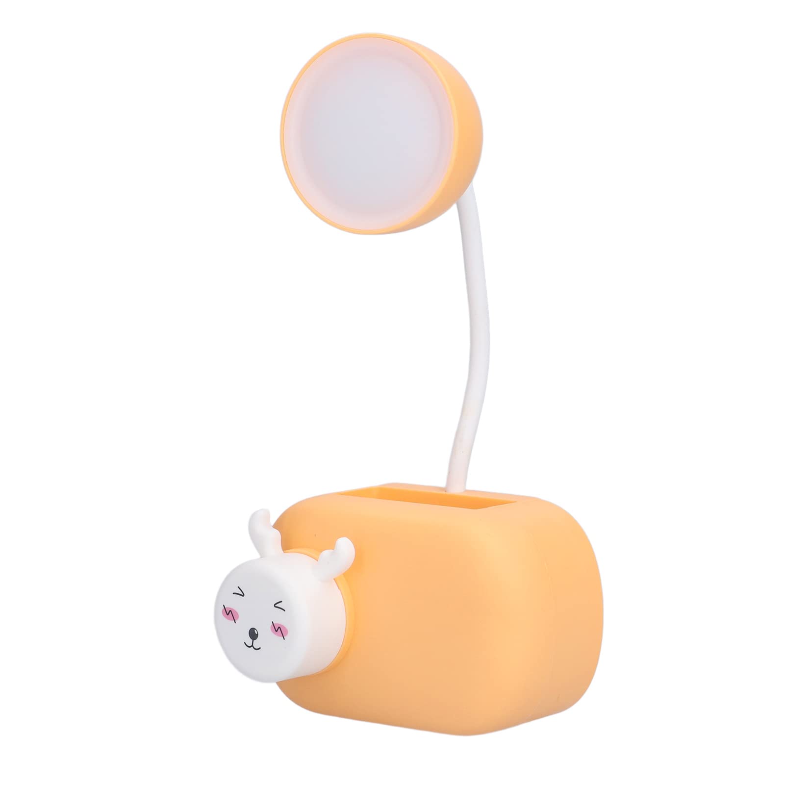 Talany LED Desk Lamp with USB Cable & Pencil Sharpener - Eye Protection Study Light, Long Battery Life, Adjustable Brightness for Reading, Office & Study Room (Orange) - Perfect for Night Studying, Home Office & Dorm Room Lighting