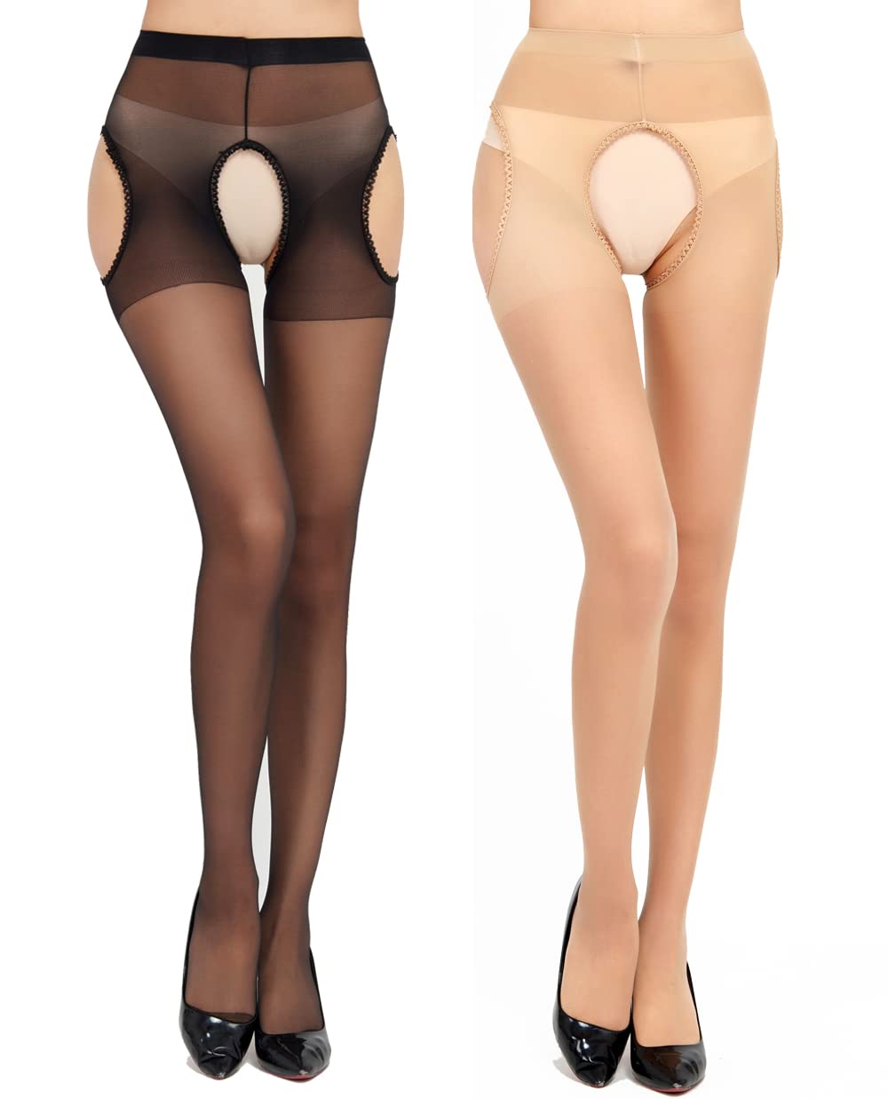CITUYER High Waist Sexy Pantyhose for Women - Sheer Garter Belt Stockings with Suspender Tights | Perfect for Date Night, Lingerie Fashion & Special Occasions
