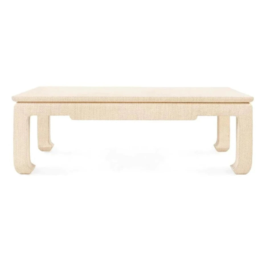 Bethany Large Rectangular Coffee Table in Natural Twill - Modern Living Room Furniture for Home Decor & Entertainment