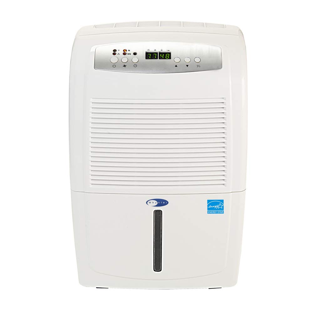 Whynter RPD-551EWP 50 Pint Energy Star Certified Portable Dehumidifier with Built-in Pump - Covers Up to 4000 Sq Ft - White - Ideal for Basements, Bedrooms & Large Spaces