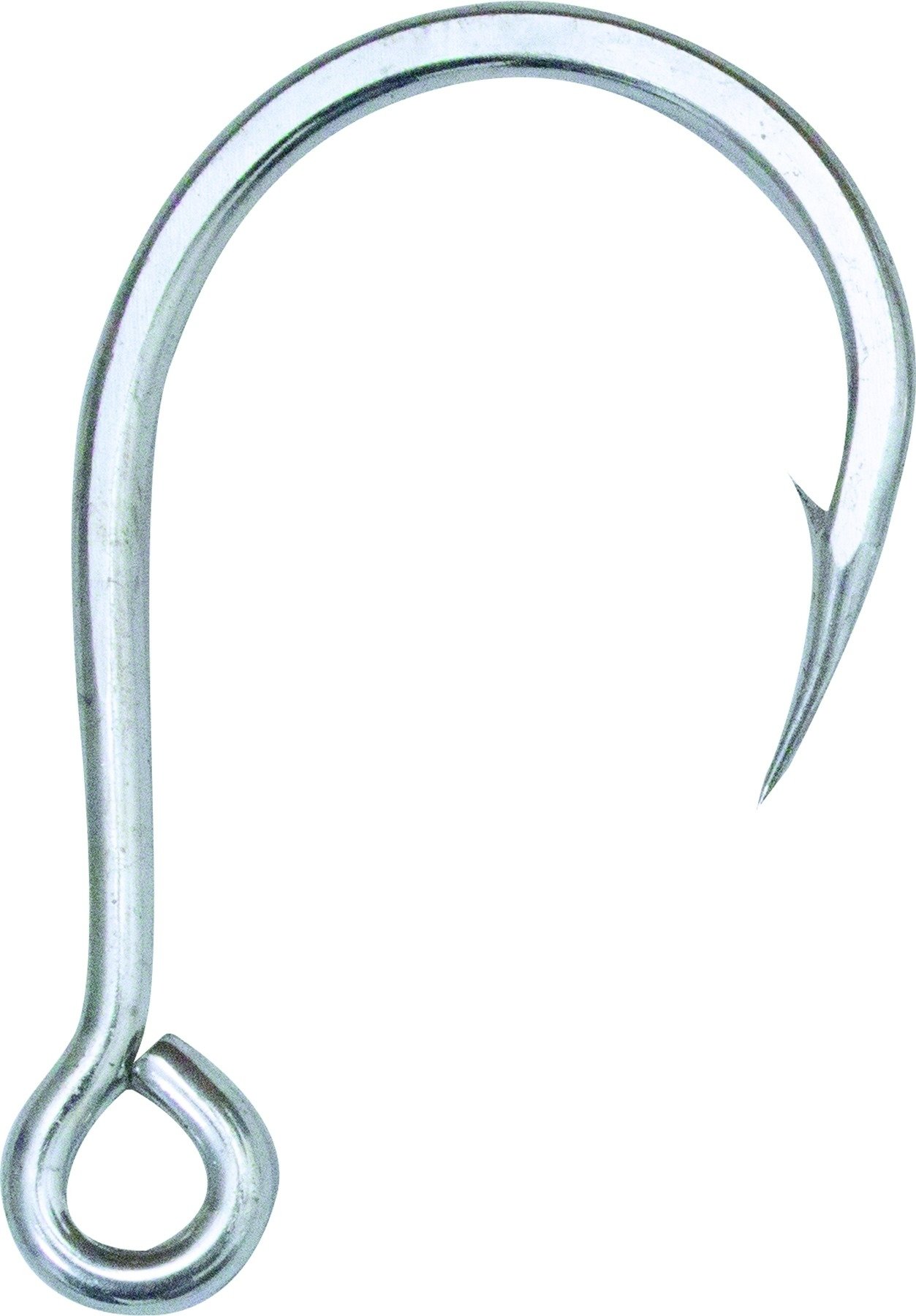 Premium 5/0 In-Line Single 4X Strong Wide Round Bend Fishing Hooks - Ideal for Saltwater & Freshwater Angling