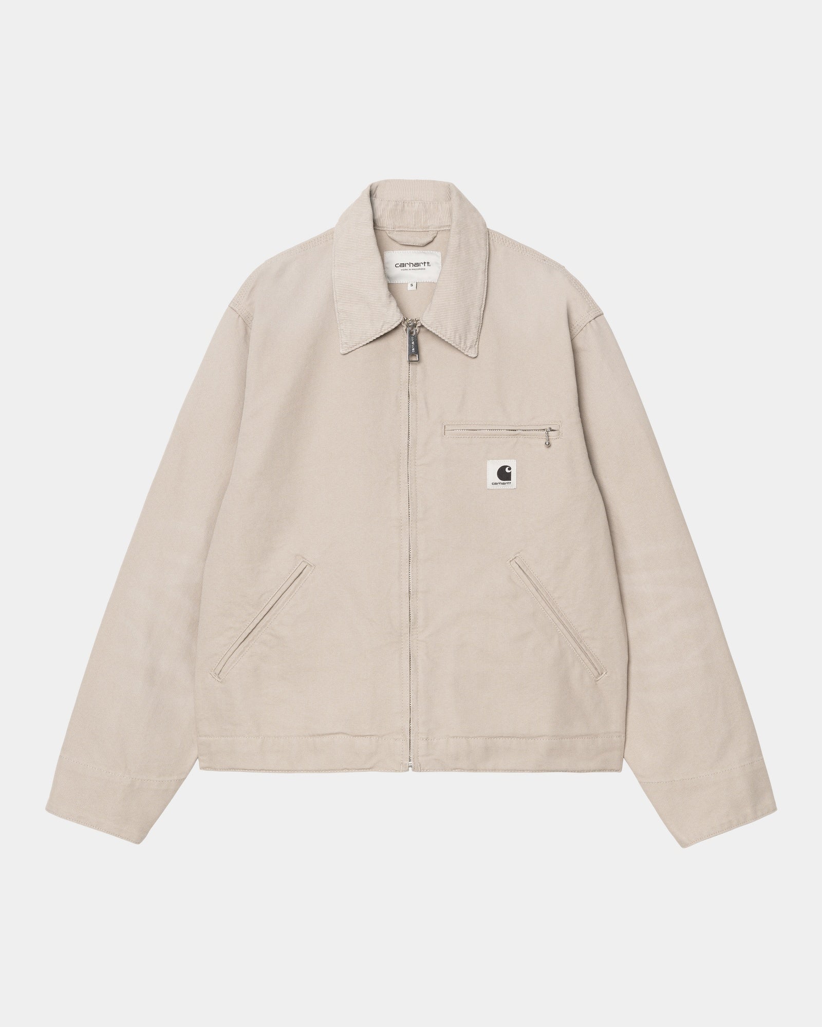Women's OG Detroit Jacket - Vintage Style Dusky Beige Stone Canvas Coat | Water-Resistant Winter Jacket for Outdoor Activities & Casual Streetwear Fashion