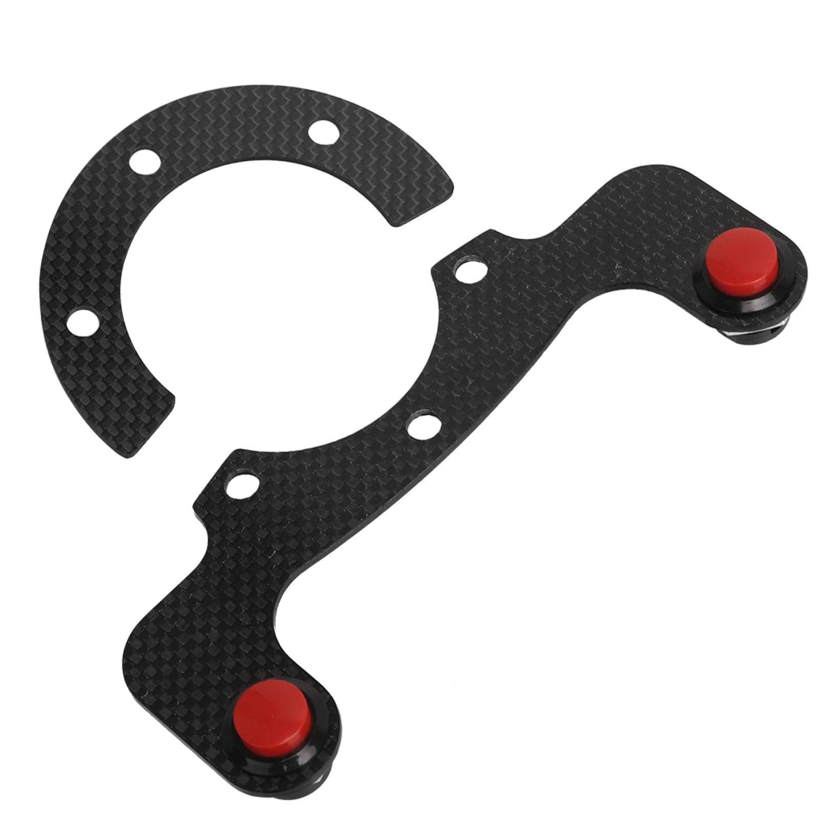 Carbon Fiber Horn Button Kit for MOMO/OMP/Nardi Steering Wheels - Quick Release Hub Compatible - Racing & Drifting Use