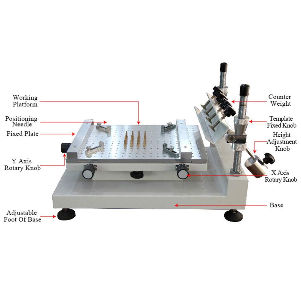CGOLDENWALL High Precision SMT Stencil Printer - 300x400mm PCB Screen Printing Machine for Solder Paste & Silk Printing | Perfect for PCB Assembly, Circuit Board Manufacturing & DIY Electronics Projects
