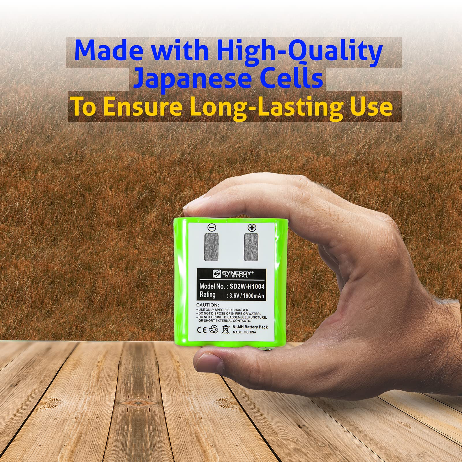 Synergy Digital 2-Way Radio Batteries for Motorola MS350 - 4 Pack Ni-MH 3.6V 1600mAh Replacement for Motorola 53615 Battery - Perfect for Construction, Security & Outdoor Communication