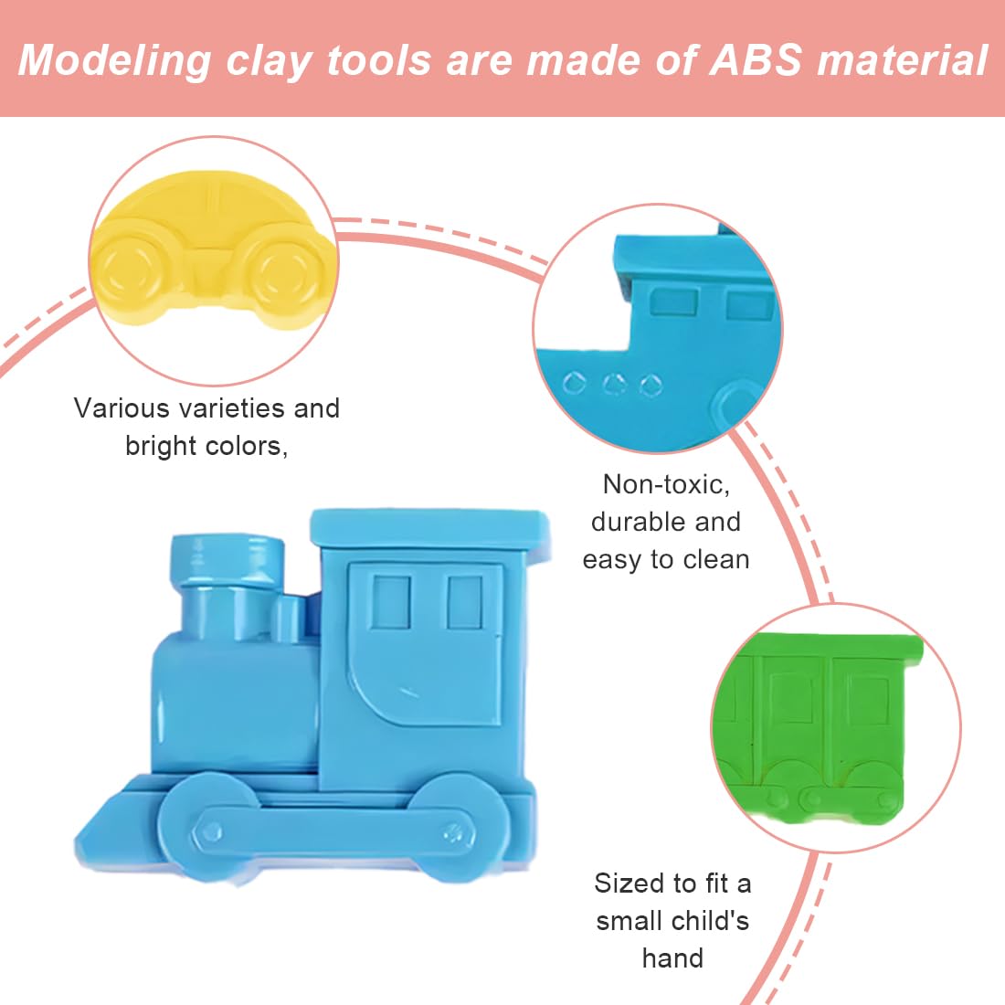 9-Piece Play Dough Modeling Kit - Fun Clay Tools Set with Molds & Shapes for Kids - Perfect Gift for Boys & Girls - Creative Play for Birthday Parties, Classroom Activities & Sensory Development