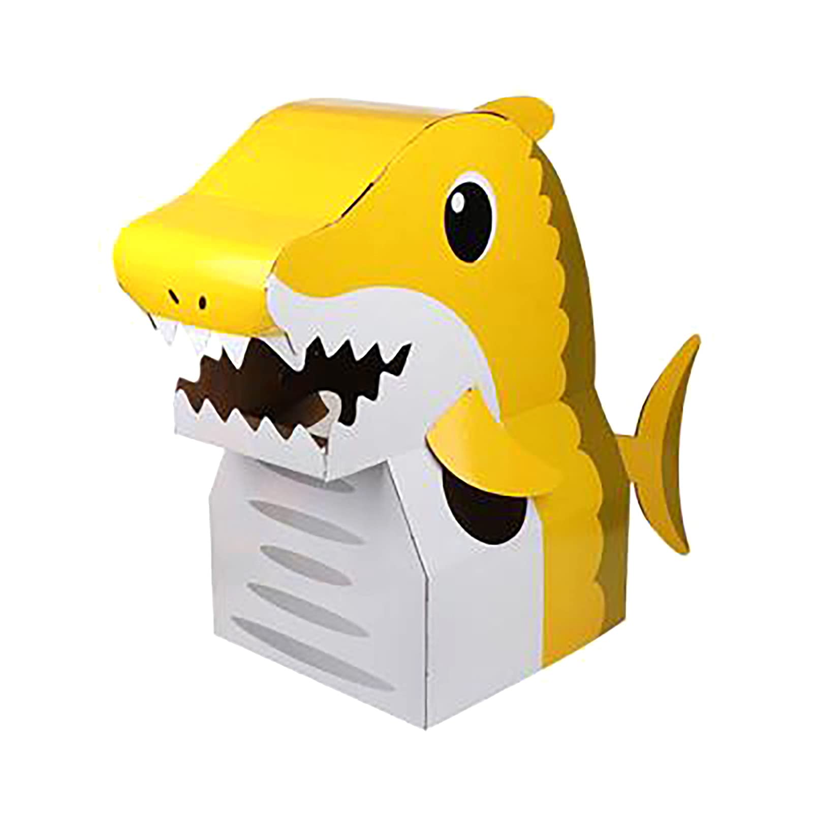 Dinosaur, Elephant & Shark Cardboard Cosplay Costume - DIY Wearable Animal Mask Toy for Kids Birthday Party, Halloween Dress Up & Role Play Fun