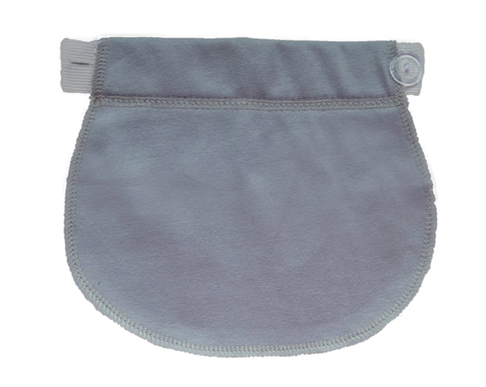 **Adjustable Maternity Waistband Extender – Stretchable Belly Support for Pregnancy Comfort (Light Grey) – Perfect for Jeans, Pants & Skirts**