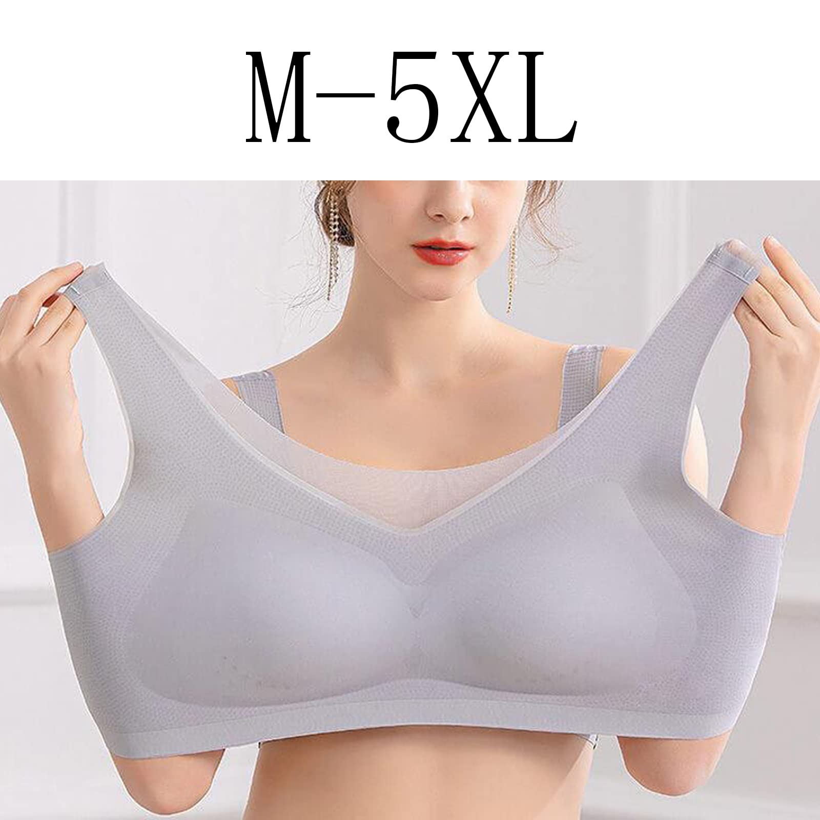 Ultra-Thin Ice Silk Sports Bra for Women - Seamless Wireless Bralette with Removable Pads - Breathable & Comfortable for Yoga, Running, Gym & Daily Wear