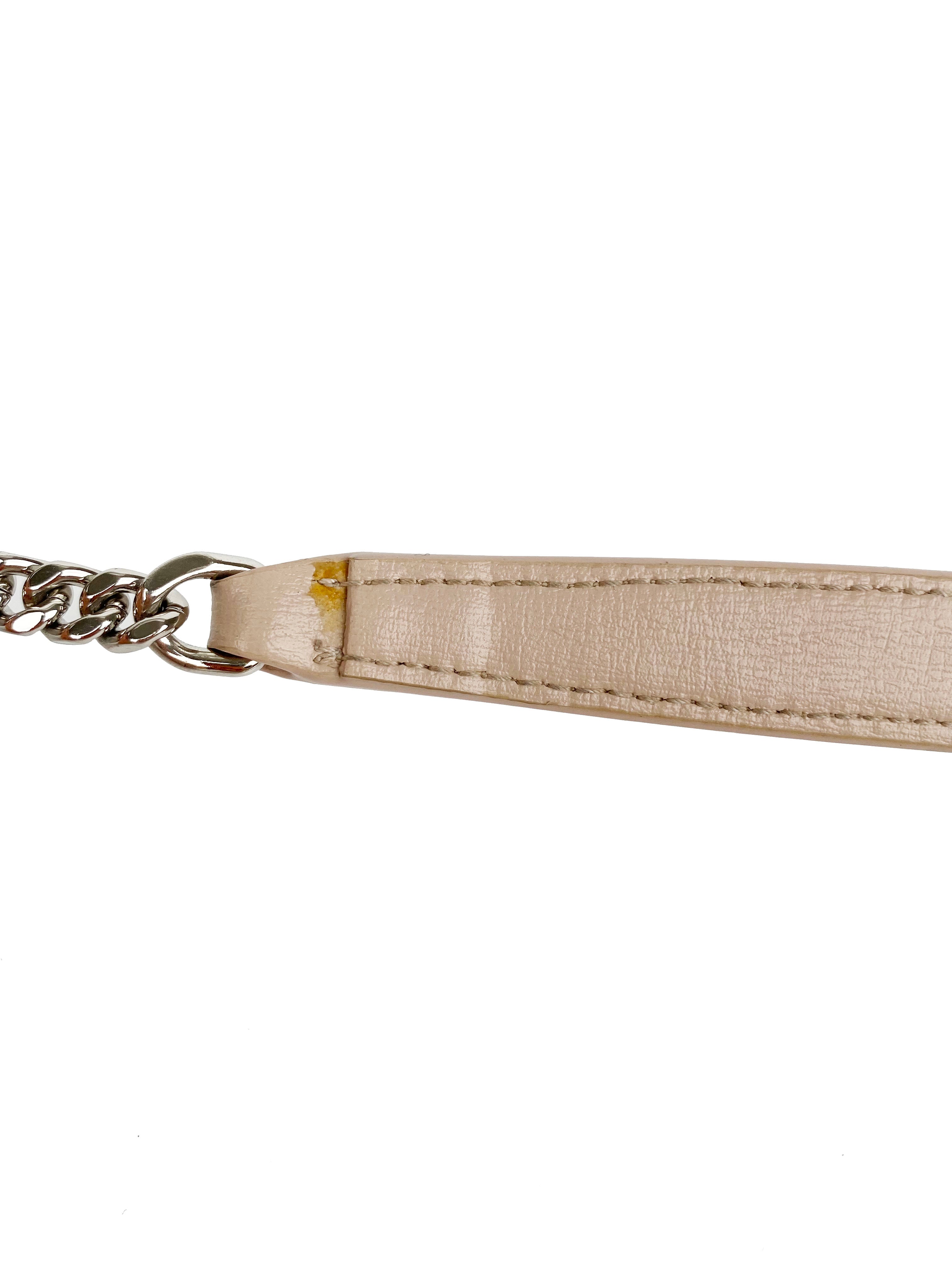Saint Laurent Sunset Chain Wallet in Light Pink - Luxury Crossbody Bag for Women, Perfect for Evening Outings and Special Occasions