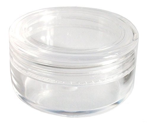 10mL Clear Plastic Jars for Makeup, Crafts & Travel - 3 Pack