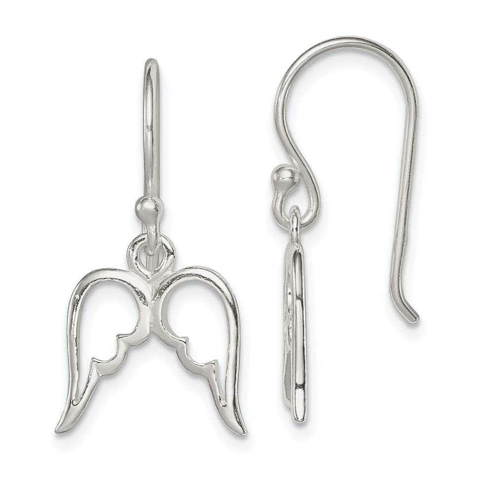 925 Sterling Silver Wings Shepherd Hook Earrings for Women - Hypoallergenic Fine Jewelry Gift for Her - Elegant Everyday & Party Wear