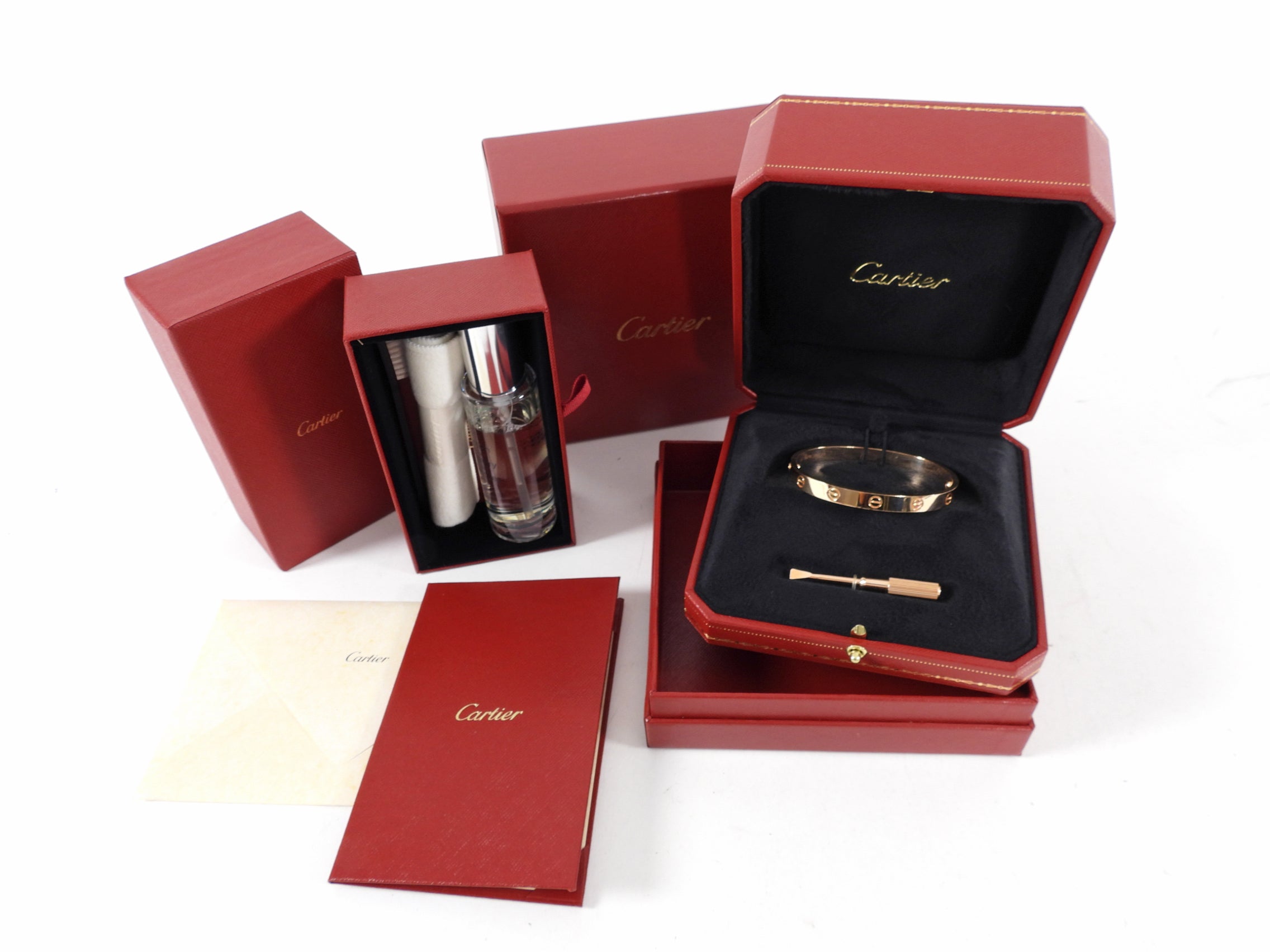 Cartier 18k Rose Gold Love Bracelet - Size 17 - Luxury Jewelry for Women, Anniversary & Valentine's Day Gift