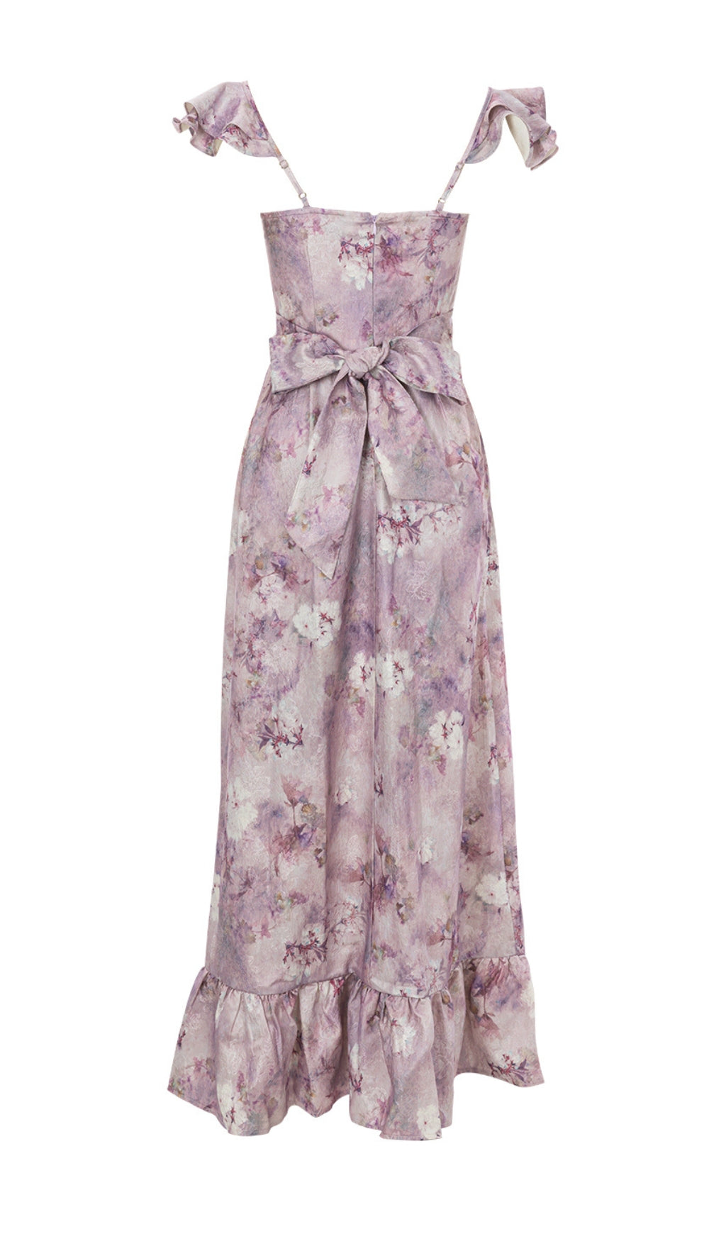 Croix Purple Floral Printed Maxi Dress - Elegant Long Flowy Summer Dress for Women, Perfect for Beach Vacations, Weddings & Casual Outings