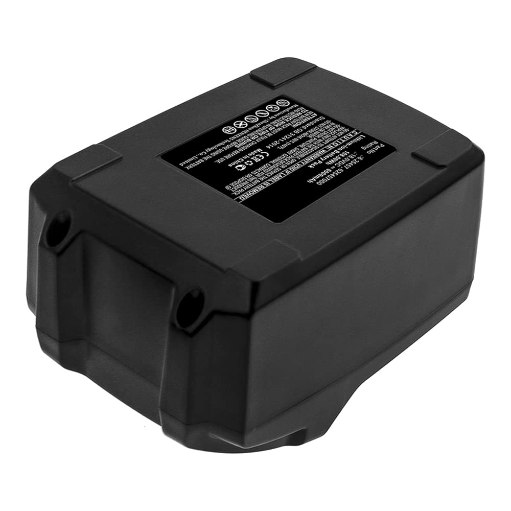 Synergy Digital 18V 6000mAh Li-ion Replacement Battery for Metabo BS18 LTX Power Tools - Ultra High Capacity, Long Lasting Performance - Perfect for Drilling, Sawing, and Construction Projects