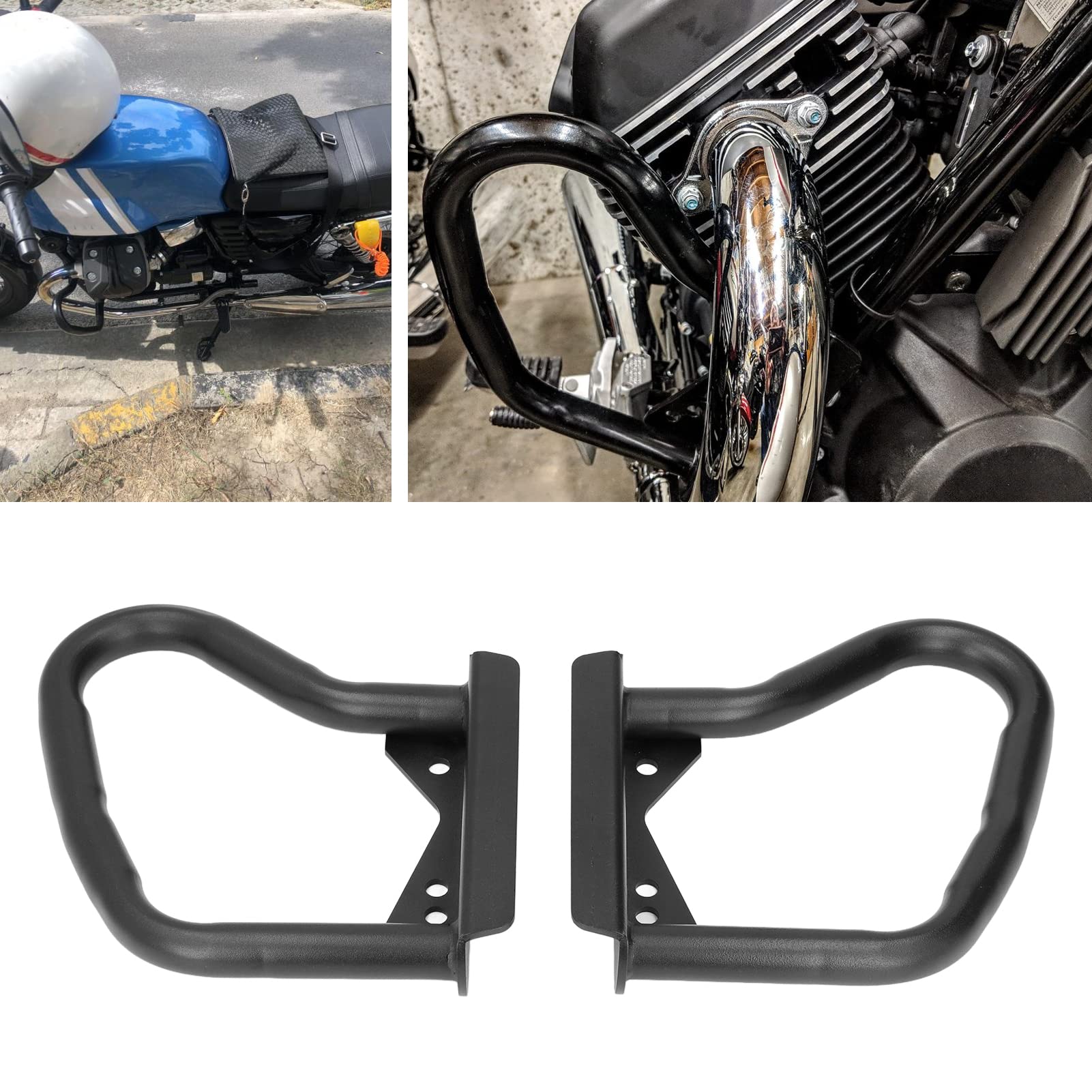 Aramox 25mm/1.0in Motorcycle Engine Guard Crash Bar - Replacement for MOTO GUZZI V7 Stone Special (2016-2021) - Heavy Duty Protection for Off-Road & Street Riding